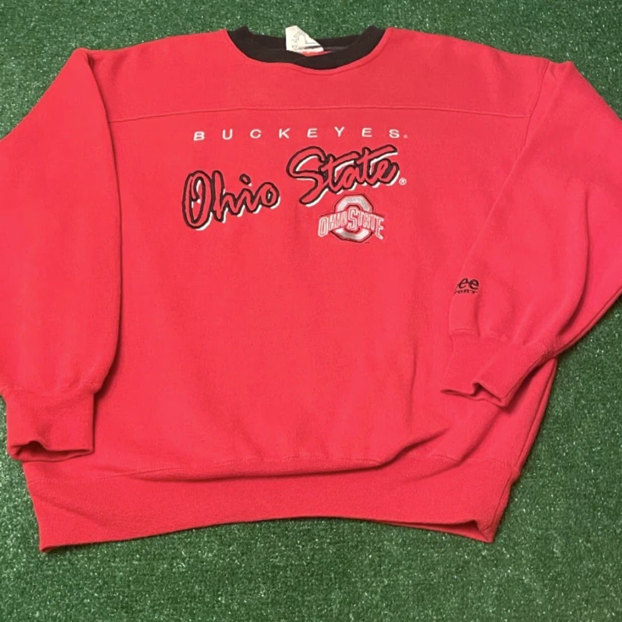 Vintage VINTAGE Ohio State Buckeyes Script Logo VTG Crewneck Sweatshirt Mens L Red 90s Sports University College Logo Pullover Shirts/Sweater Size US L / EU 52-54 / 3 - 3 Thumbnail