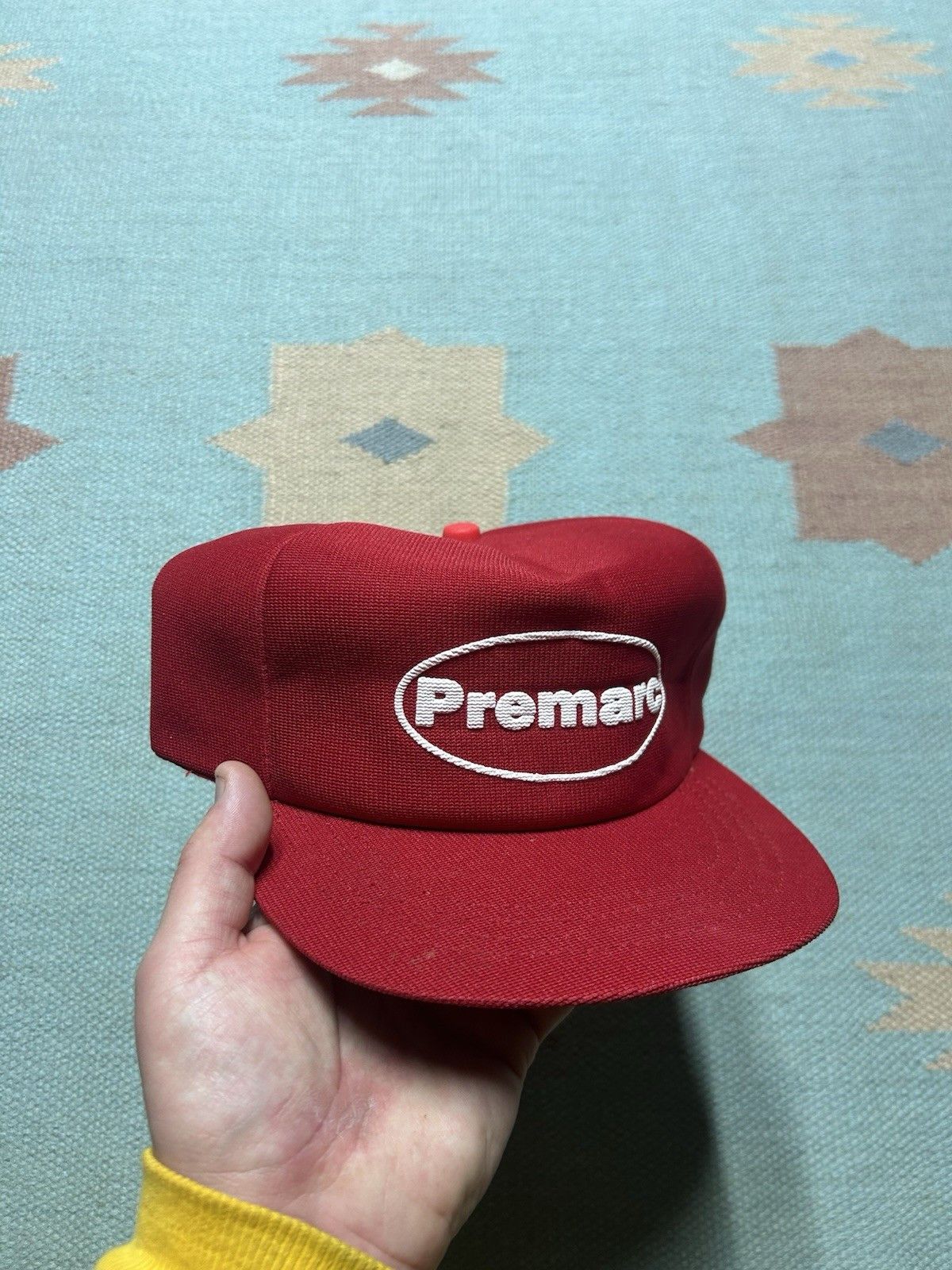 Vintage 80s SnapBack hat Premarc concrete construction USA full foam Size ONE SIZE - 1 Thumbnail