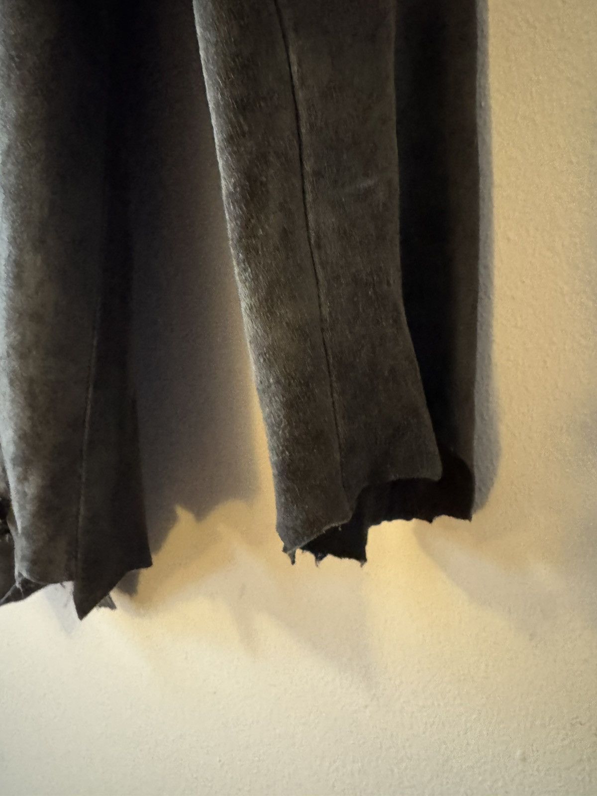 Greg Lauren The suede hoodie “coal” Size US M / EU 48-50 / 2 - 6 Thumbnail