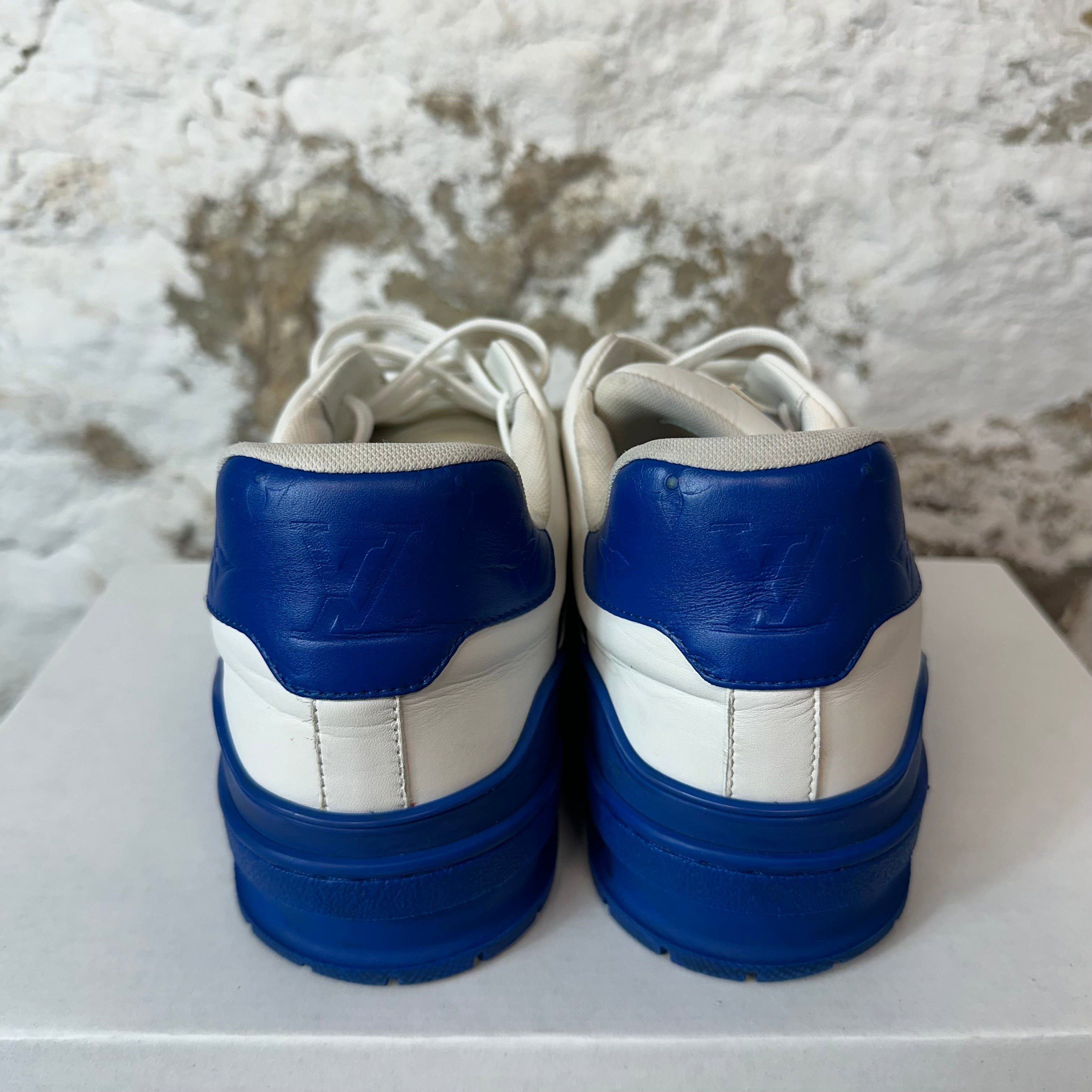 Louis Vuitton Louis Vuitton Blue White Trainer Sneaker Sz 11 (9.5LV) Size US 11 / EU 44 - 5 Thumbnail