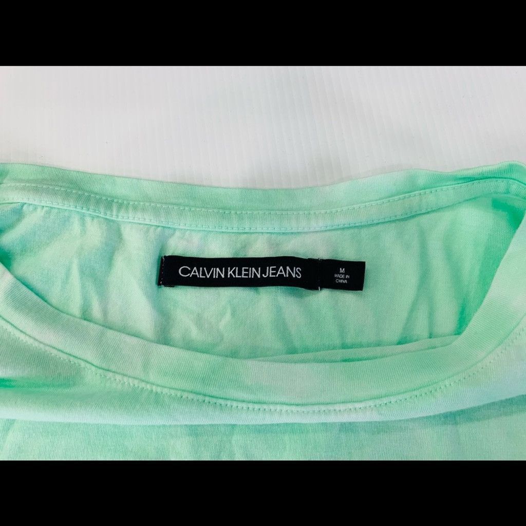 Calvin Klein Calvin Klein tie dye green/blue crop top size M Size L / US 10 / IT 46 - 3 Thumbnail