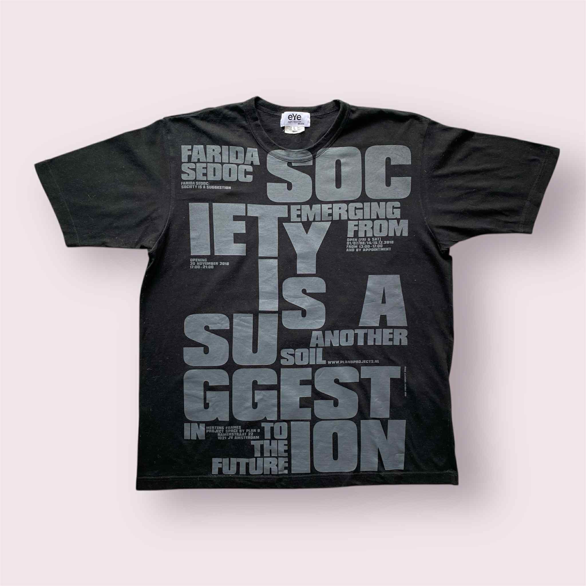 Comme des Garcons Junya Watanabe Society Is A Suggestion Tee Man CDG EYE Size US L / EU 52-54 / 3 - 1 Thumbnail