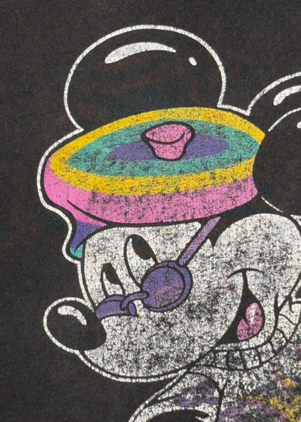 90s Disney Mickey Minnie Signal Sports Boxy Cropped Fade image 7