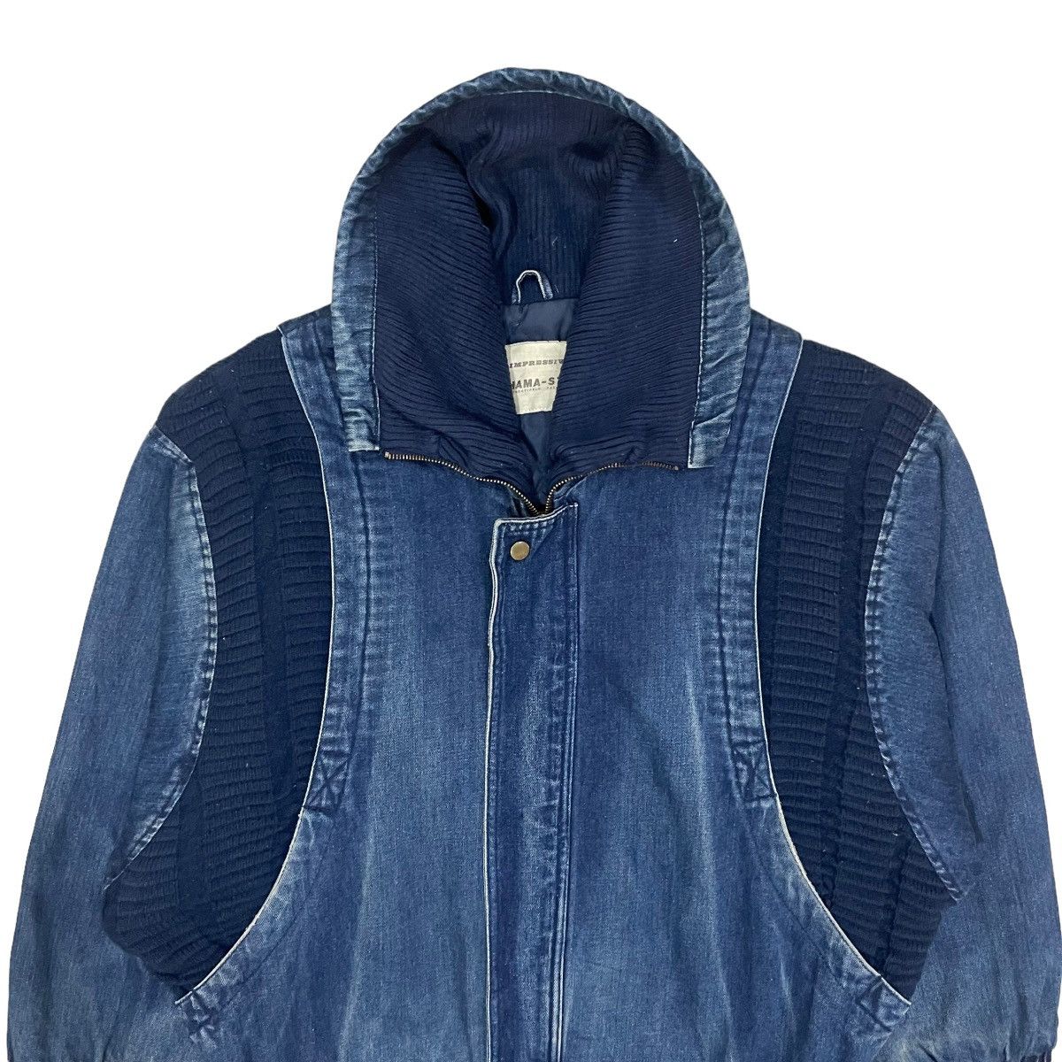Japanese Brand Vintage HAMA-STA Denim Bomber Style Jacket Size US M / EU 48-50 / 2 - 6 Thumbnail