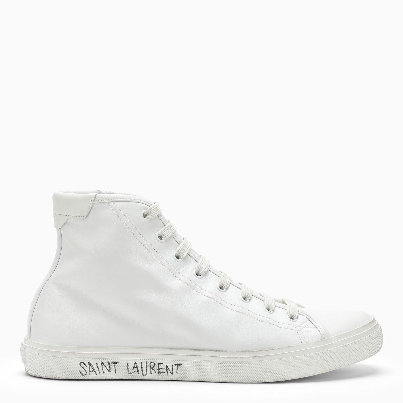 Saint Laurent Paris o1s1wg110225 649249 Malibu Mid Top Sneakers Smooth Leather Size US 14 / EU 47 - 1 Thumbnail