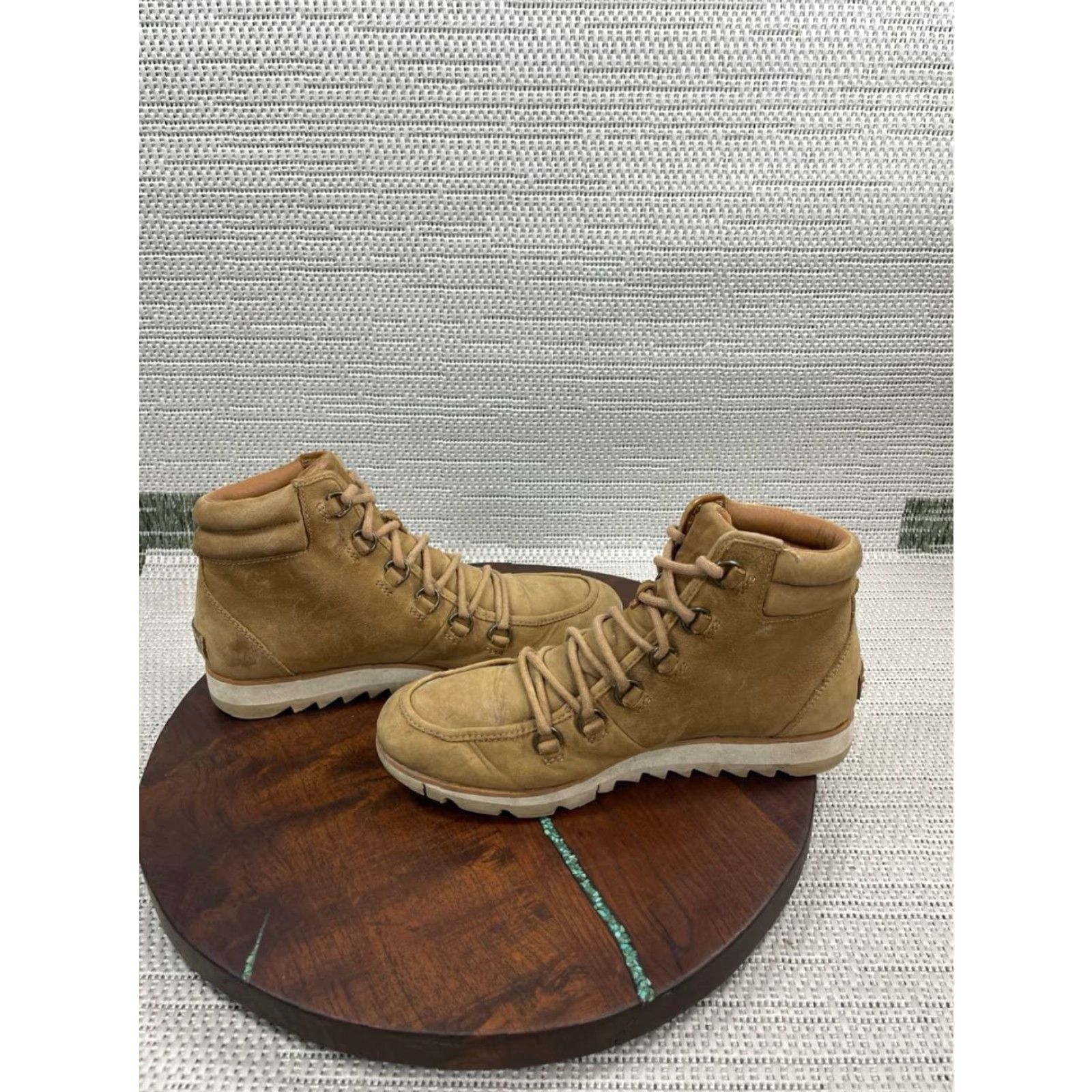 SOREL Sorel Womens Boots Harlow Lace Brown Suede Waterproof Ankle Hiking Size 8 Boots Womens, Brown, Suede, Waterproof, Hiking Size US 8 / IT 38 - 7 Thumbnail