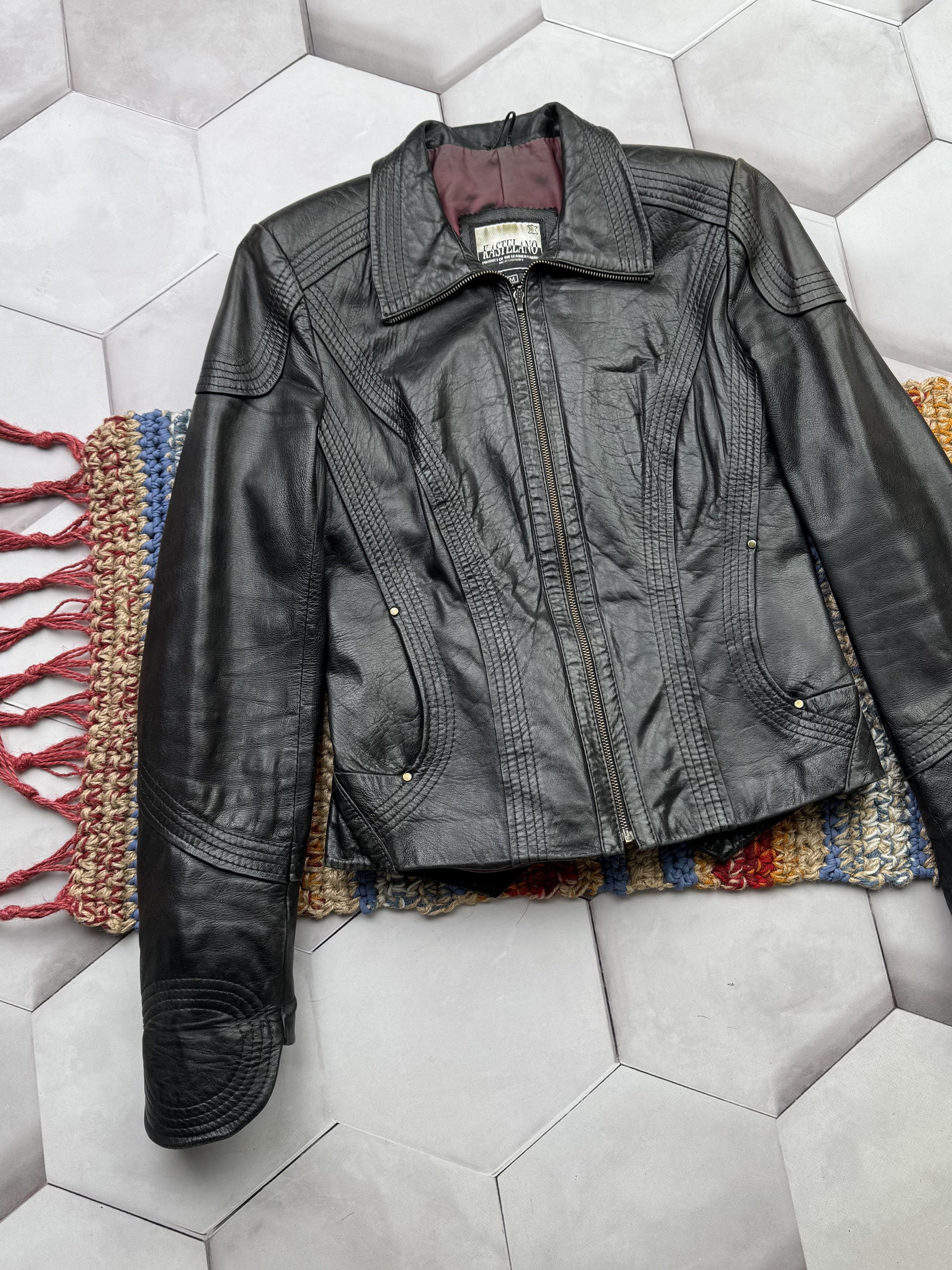 Vintage Vintage Cropped Leather Jacket Size S / US 4 / IT 40 - 2 Thumbnail