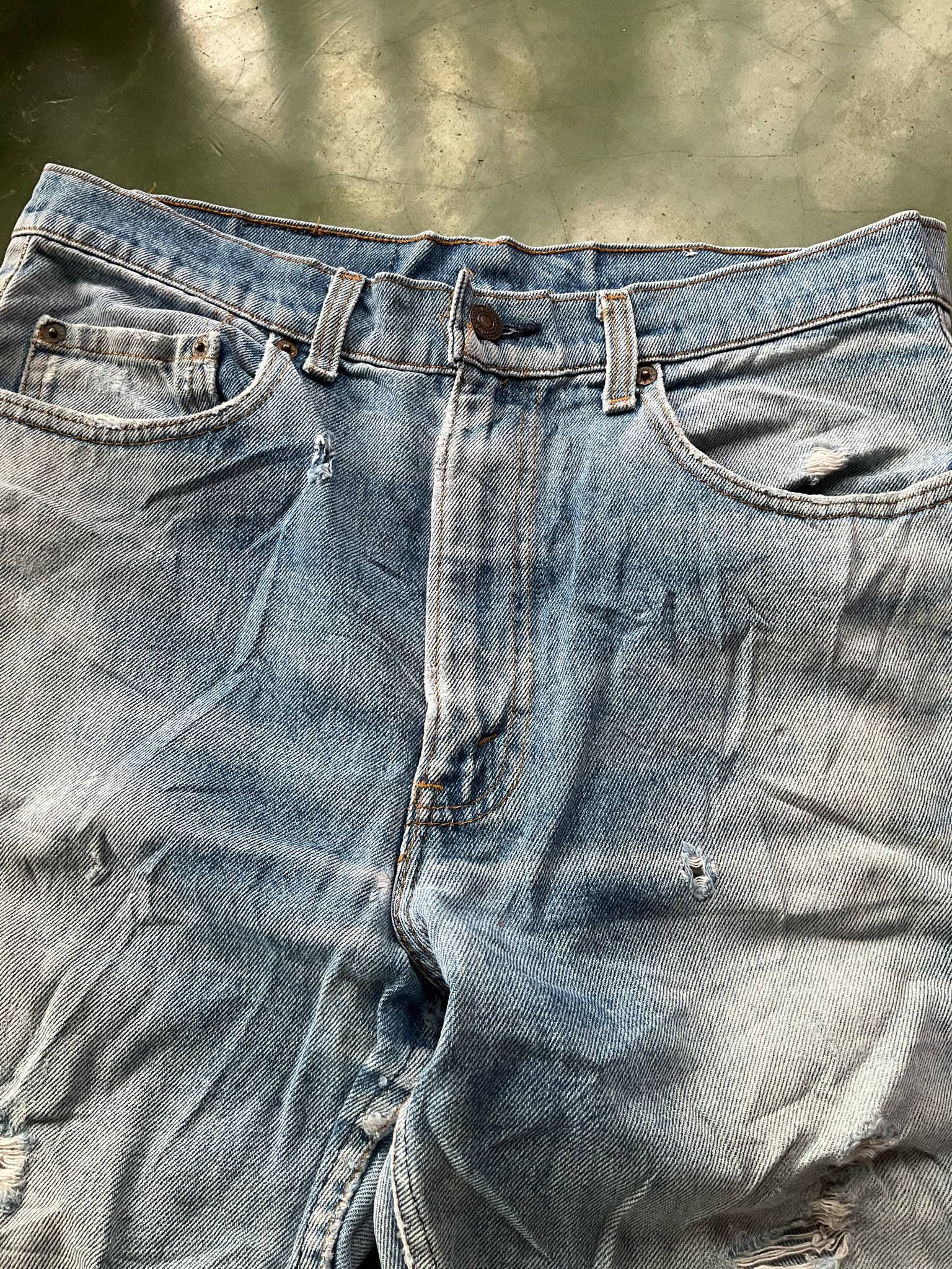 Levi's × Levi's Vintage Clothing 🔥90s Levis 517 Faded Distressed Jeans Size US 31 - 3 Thumbnail