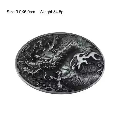 Jewelry Retro Metal Carving Dragon West Cowboy Belt Buckle Size ONE SIZE - 3 Thumbnail