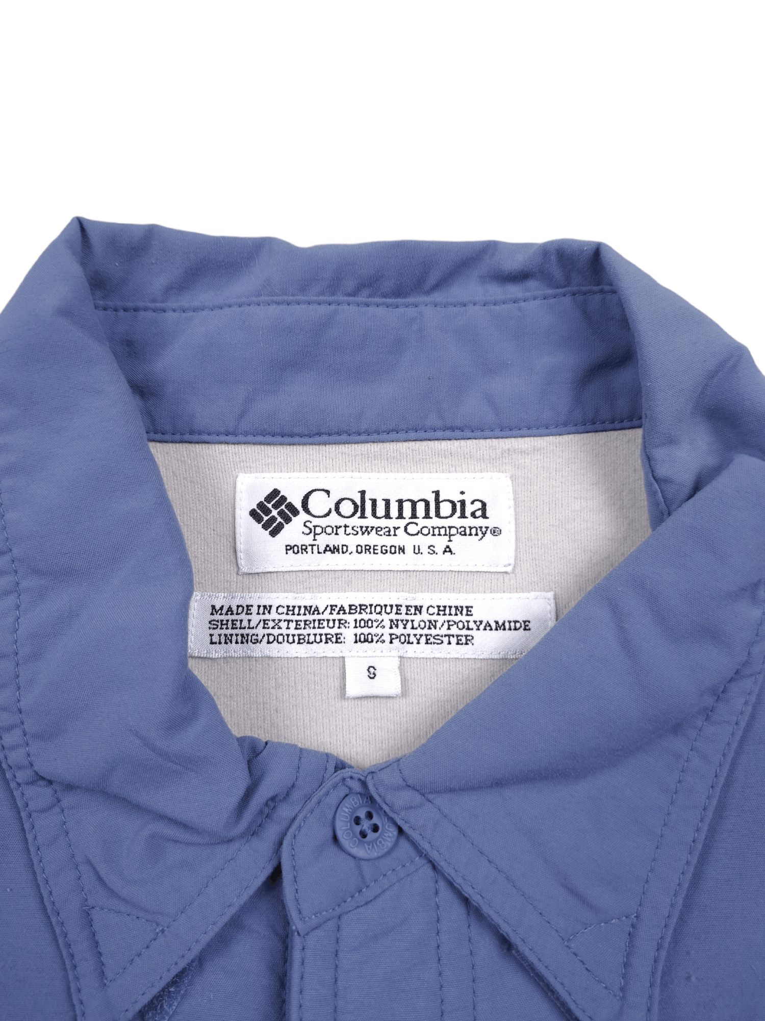 Columbia × Vintage 💎 90's Vintage Columbia Light Shirt Jacket Logo Blue Size US S / EU 44-46 / 1 - 6 Thumbnail