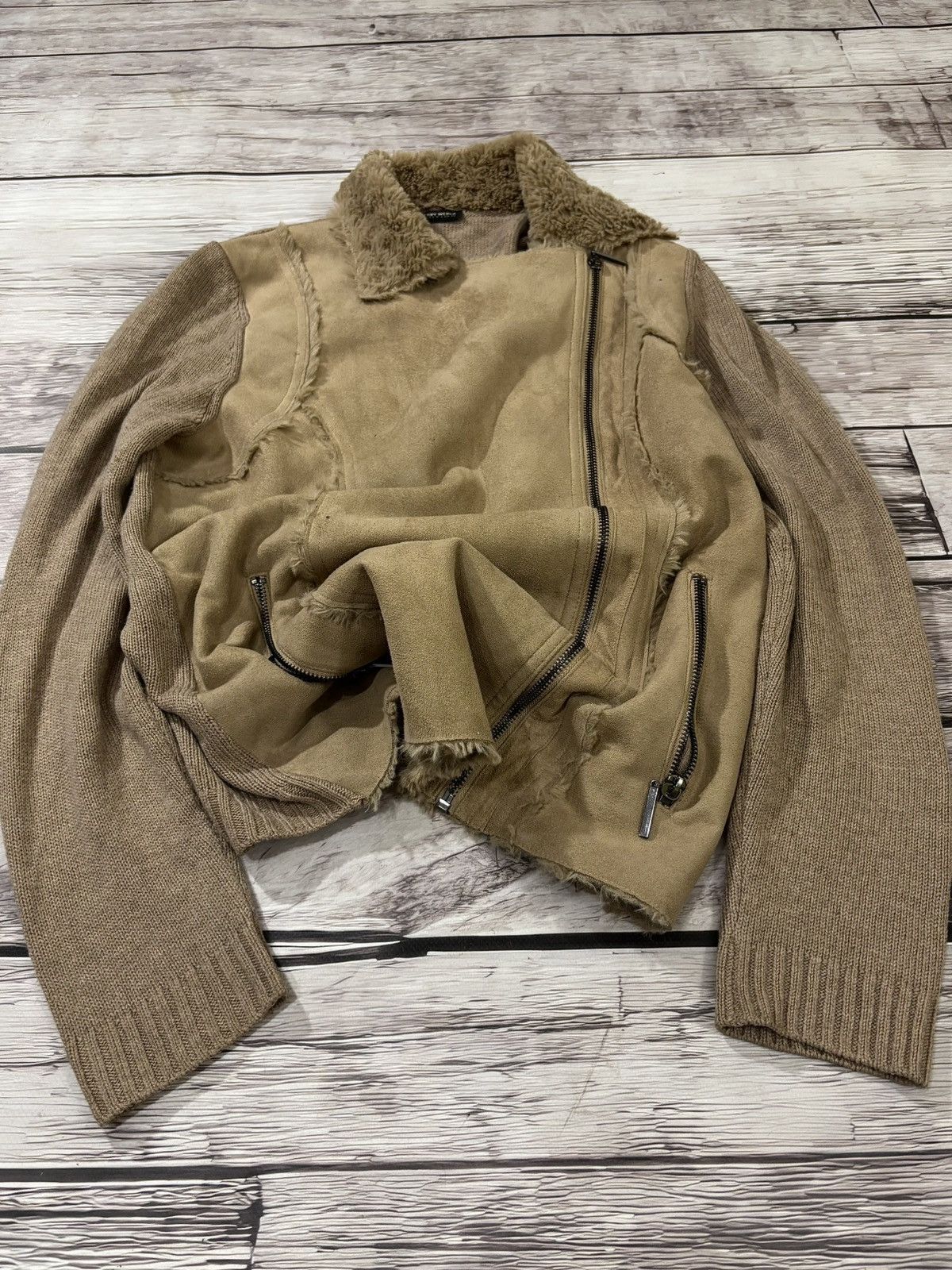 VTG Streetwear Yohji Yamamoto Style Mohair Fur Hoodie 90s