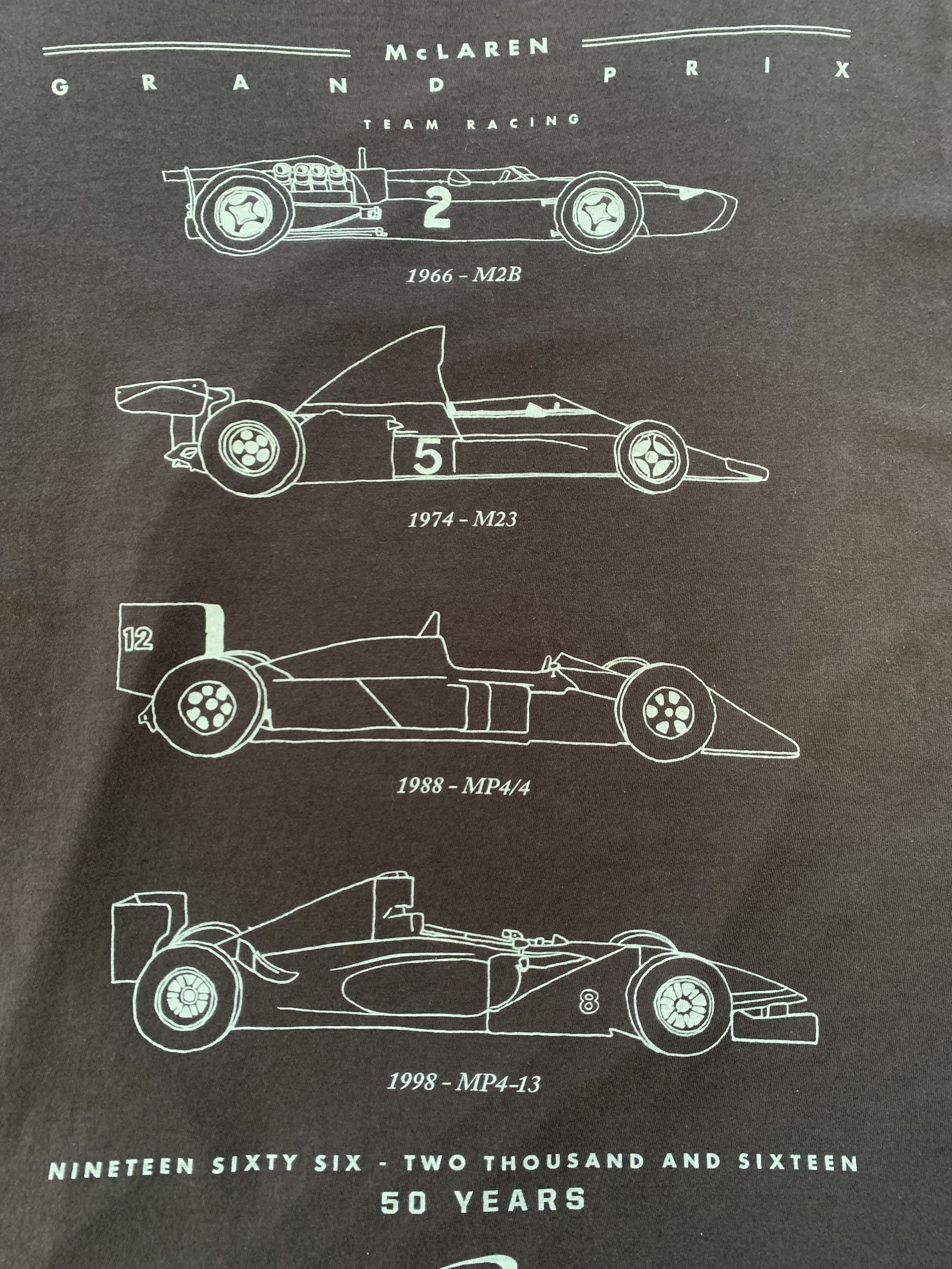 Formula 1 McLaren Racing Grand Prix 50 Years T Shirt Size US S / EU 44-46 / 1 - 5 Thumbnail