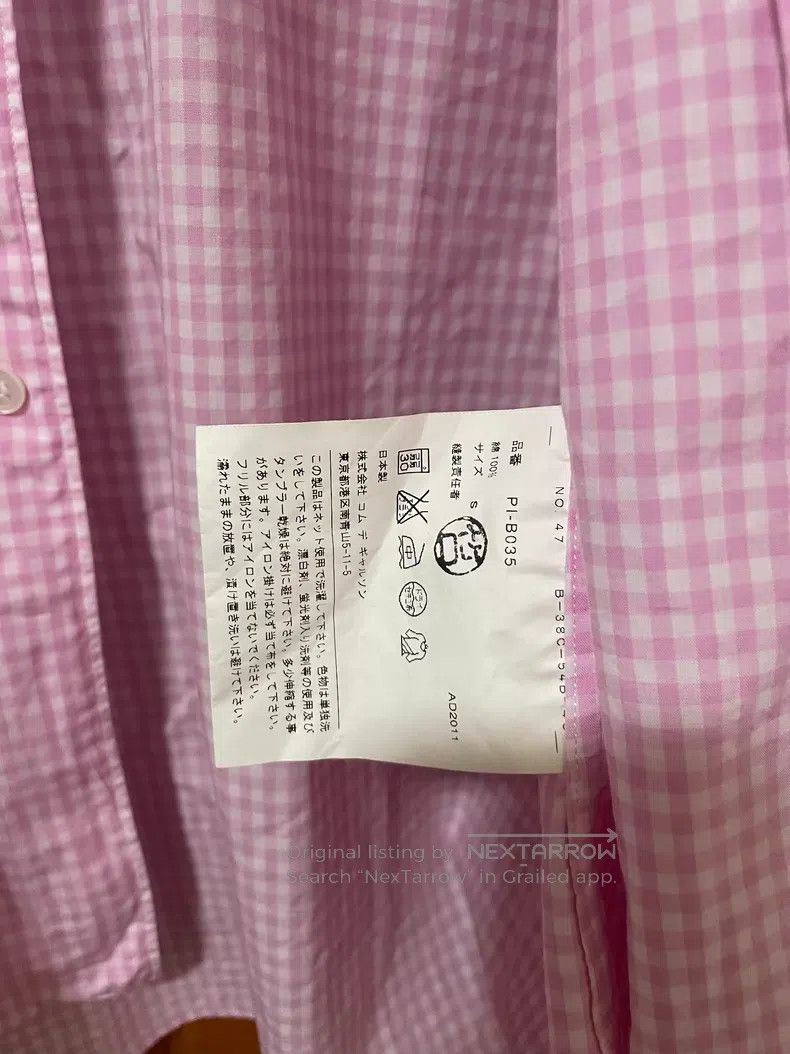 Comme des Garcons Comme des Garcons Pink gingham lace shirt Size US M / EU 48-50 / 2 - 4 Thumbnail
