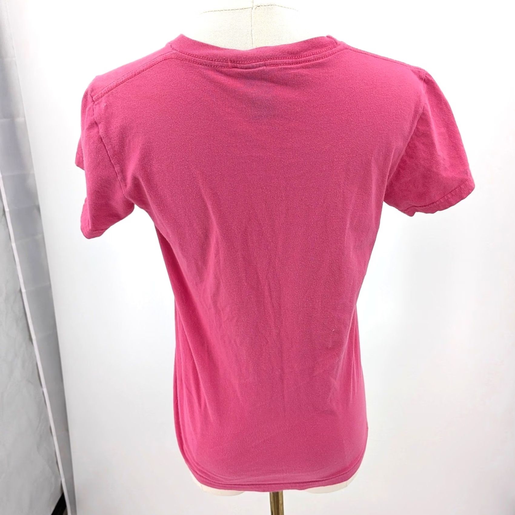 Obey OBEY Pink Logo Print Cotton T-Shirt Streetwear Graphic Tee Womens S Size S / US 4 / IT 40 - 2 Thumbnail