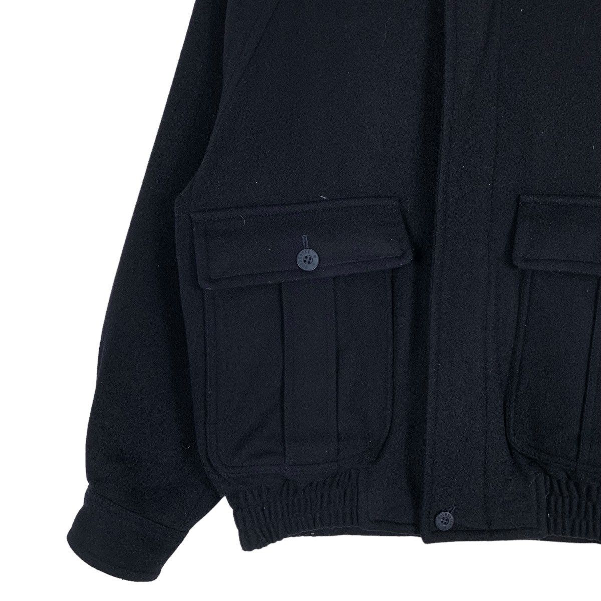 Japanese Brand WOODHOUSE Black Wool Jacket Type A2 #1153-C53 Size US L / EU 52-54 / 3 - 3 Thumbnail