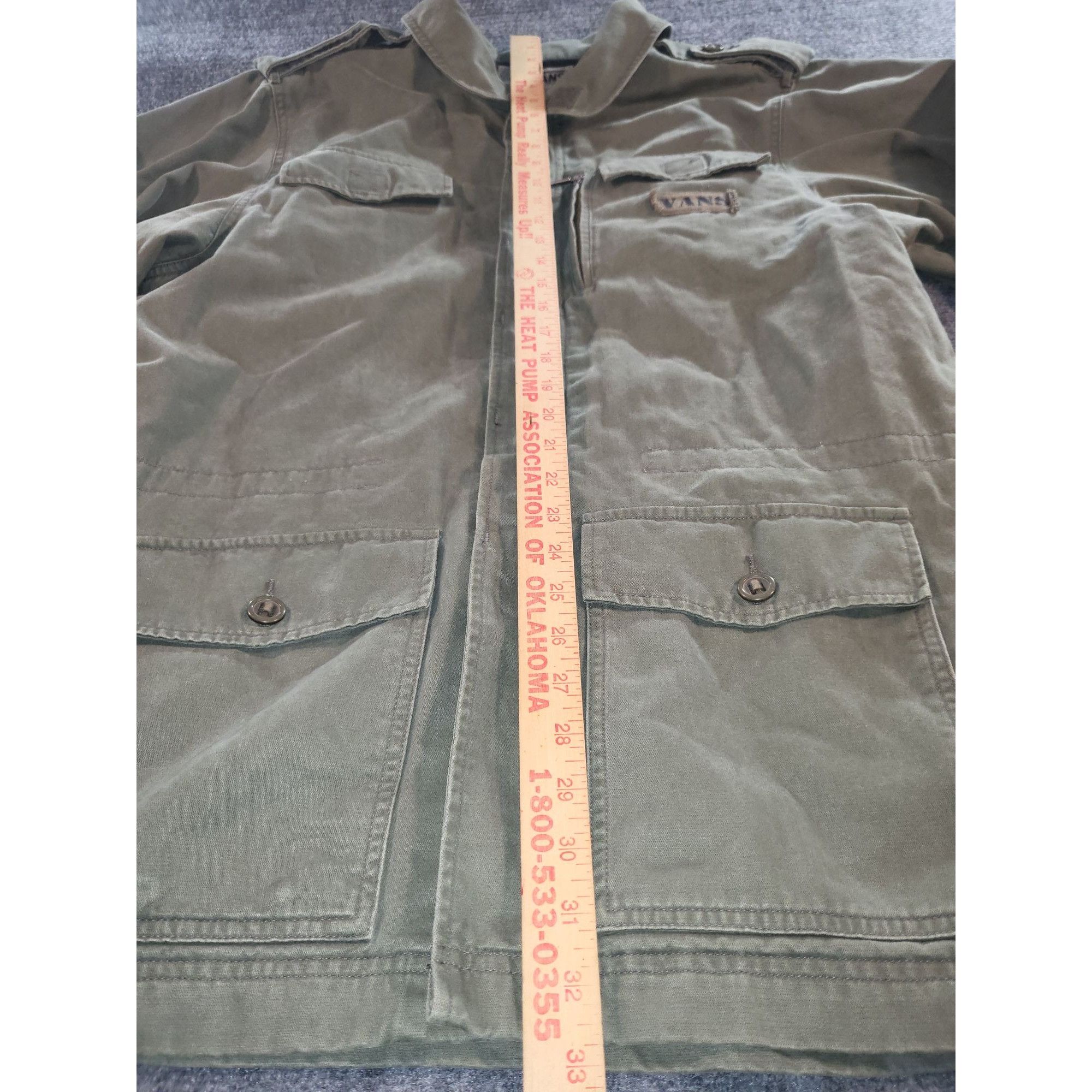 Vans Vans Off The Wall Army Green Cargo Jacket Men Sz M Full Zip Size US M / EU 48-50 / 2 - 4 Thumbnail