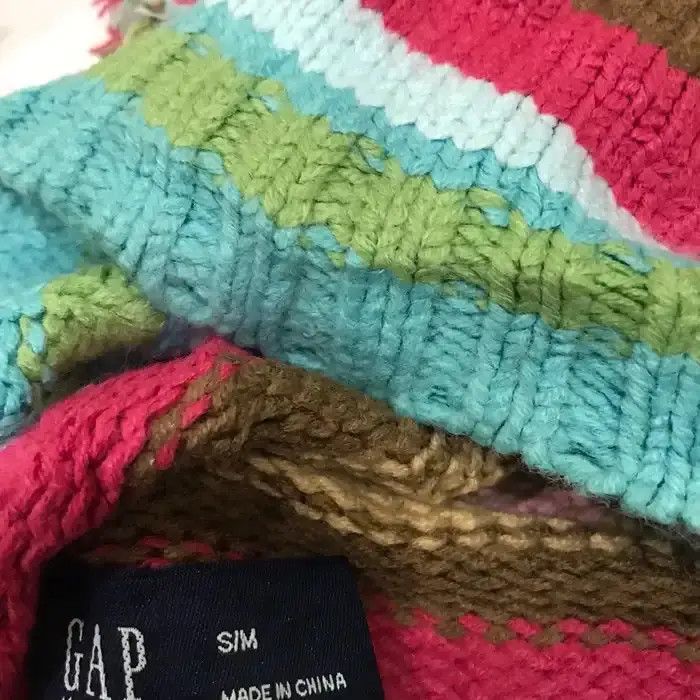Gap × Vintage Gap Multicolour Knit Beanie Hat Size ONE SIZE - 5 Thumbnail
