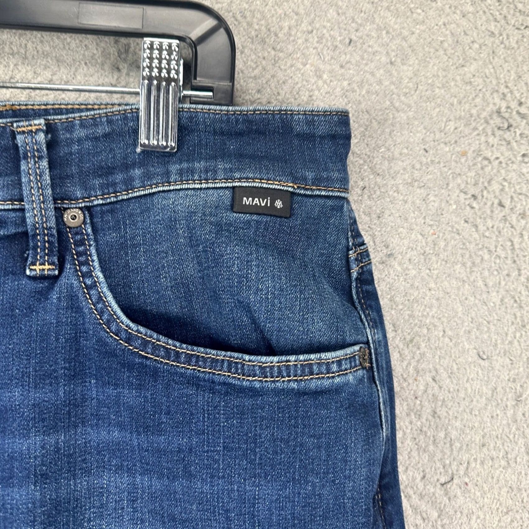 Mavi Mavi Marcus Slim Straight Leg Jeans 34x27 Blue Wash 5-Pocket Denim Cotton Polyester Blend Elastodiene Mens Regular EUC Size US 34 / EU 50 - 6 Thumbnail