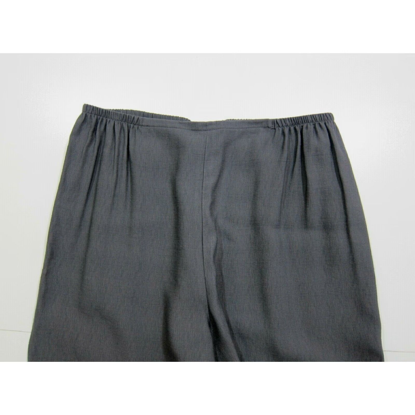 Vintage Caroline Rose Grey Rayon Stretch Wide-Leg High Rise Casual Pant Women Medium Size 32" / US 10 / IT 46 - 5 Thumbnail