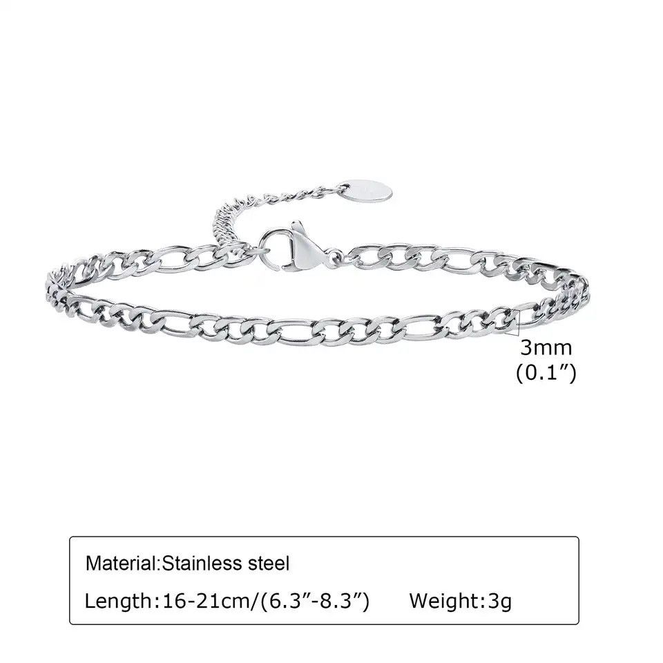 Other Figaro Chain Bracelet Size ONE SIZE - 2 Thumbnail