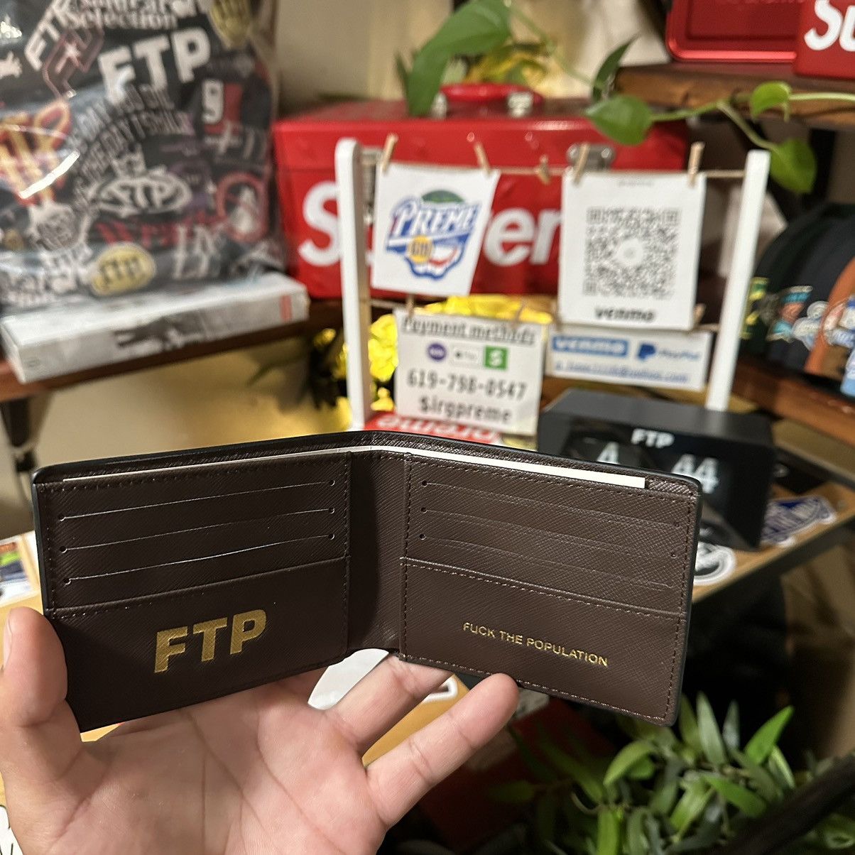 Fuck The Population FTP Damier LOGO RÉPÉTÉ WALLET (BROWN) Size ONE SIZE - 5 Thumbnail