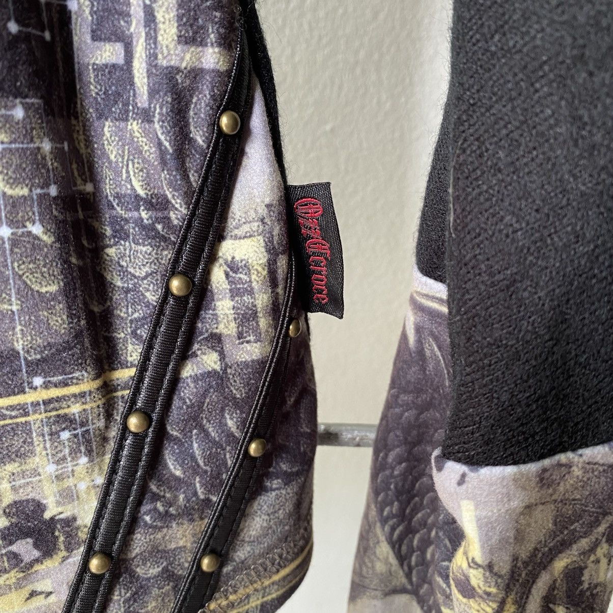 Japanese Brand OZZ CROCE Y2K Punk Black Dragon Print Layered Top Size S / US 4 / IT 40 - 19 Thumbnail