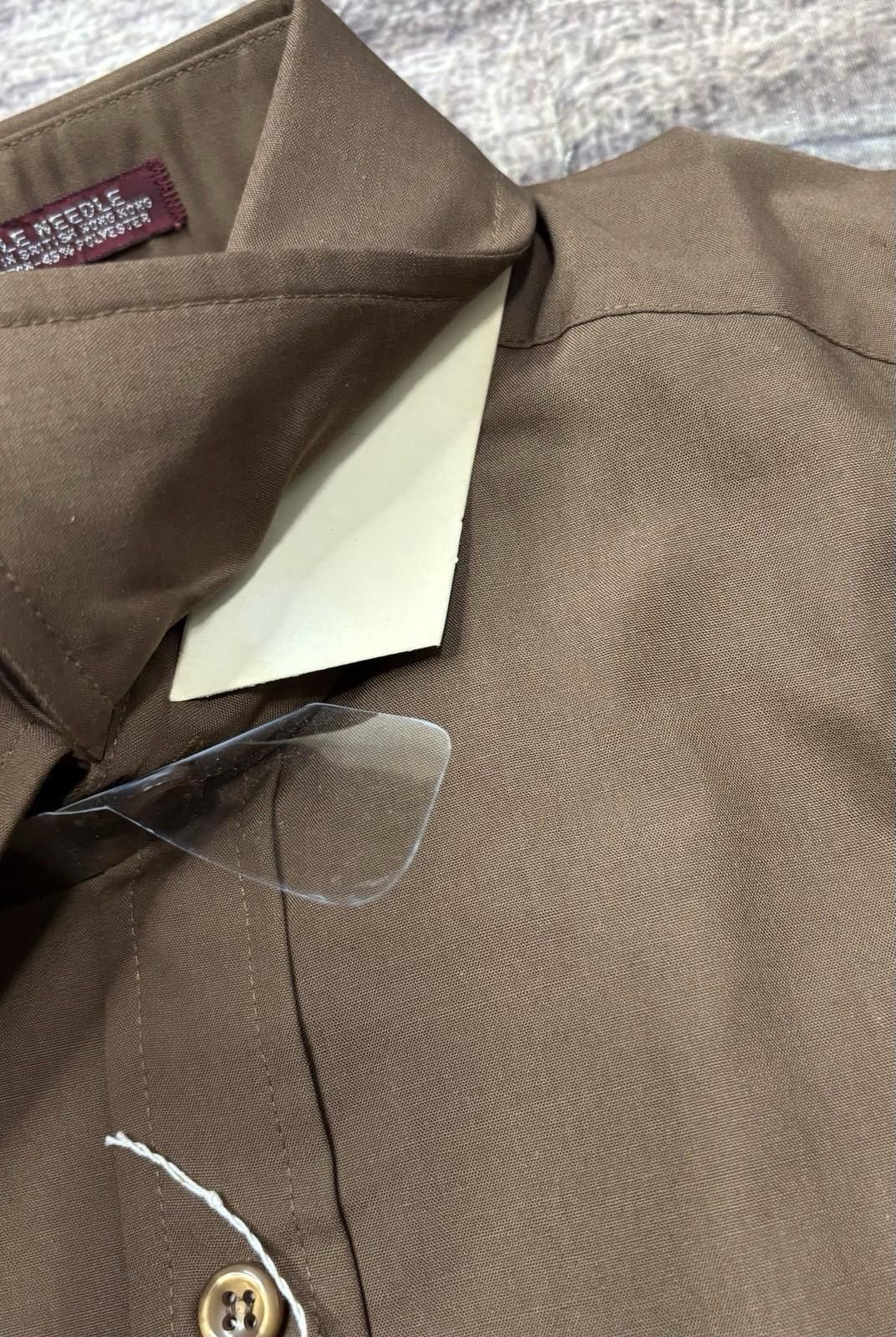 Macys VTG 70s Macys Mens Store Dress Shirt Small 14-14.5 NEW Size 36R - 5 Thumbnail