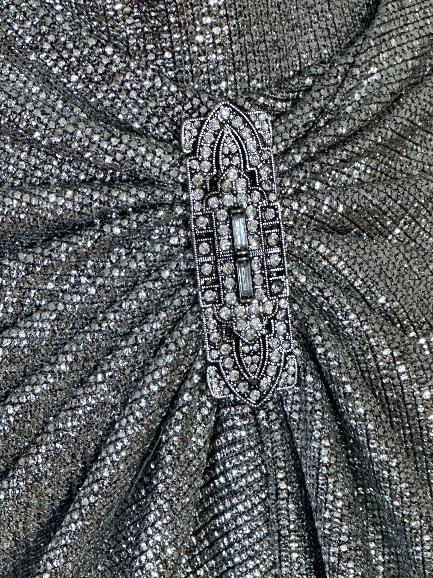 Lauren Ralph Lauren Classic Silver Boat Neck Sparkle Gown Size S / US 4 / IT 40 - 5 Thumbnail