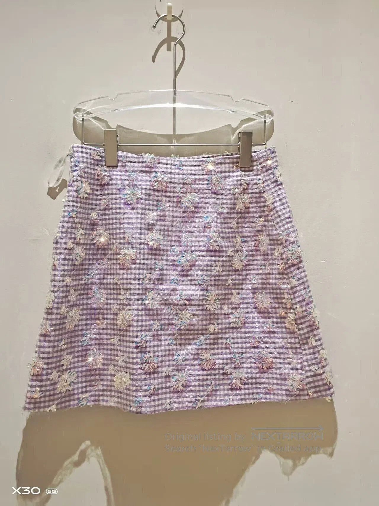Other Ann Teano Butterfly Tulle Plaid Purple Skirt. Size 31" - 1 Thumbnail