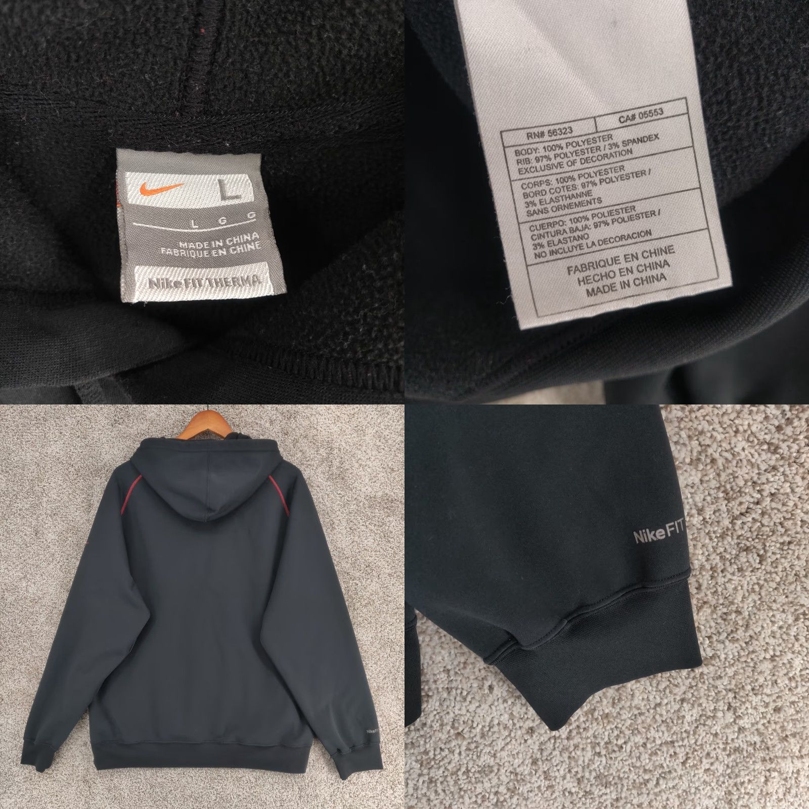 Nike VINTAGE Nike Hoodie Men Large Black Kobe Bryant Mamba Pullover Therma Sweatshirt Size US L / EU 52-54 / 3 - 8 Thumbnail