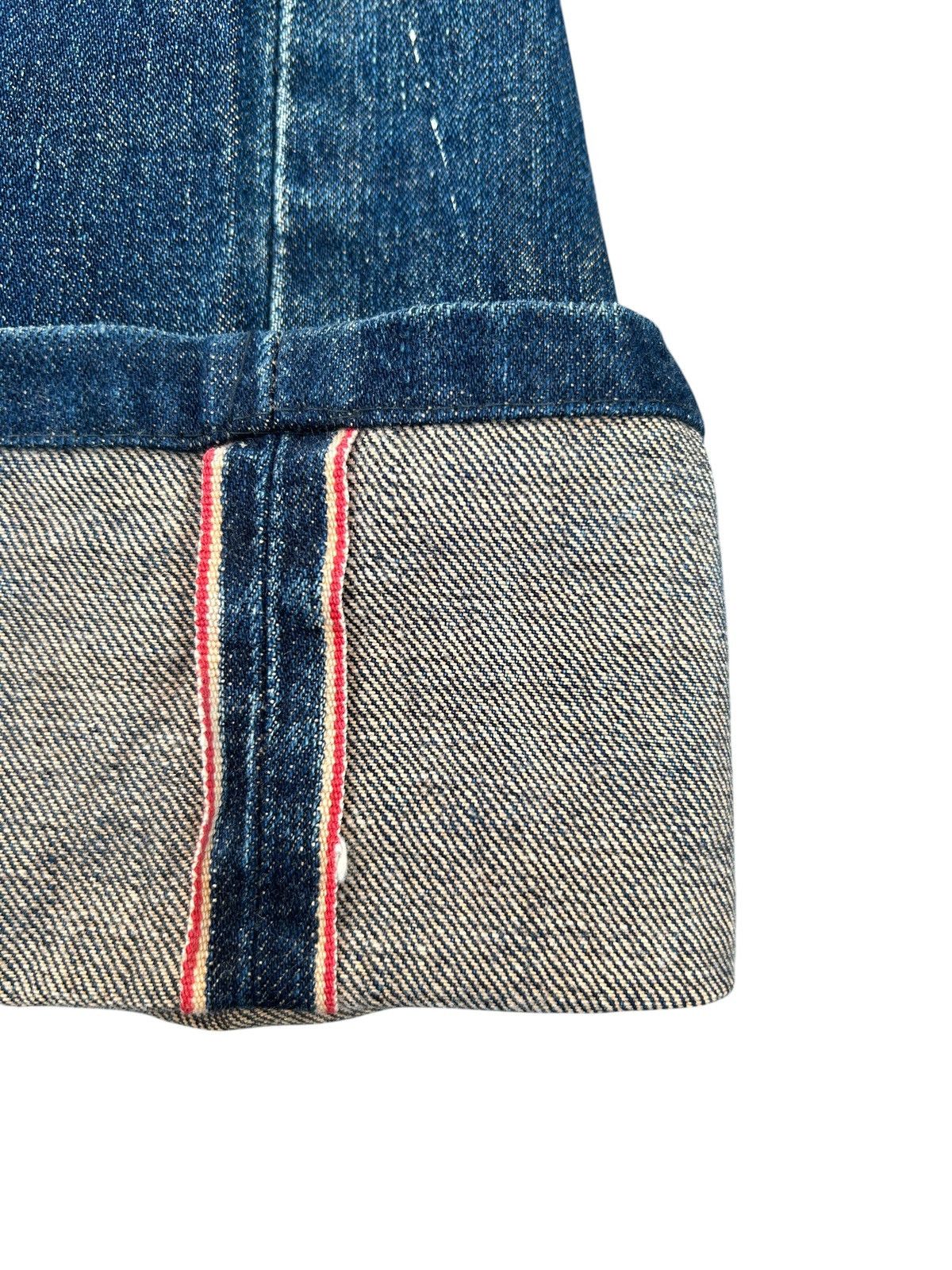 Kapital Vintage Edwin 505 Selvedge Thrashed Denim Jeans Size US 33 - 3 Thumbnail