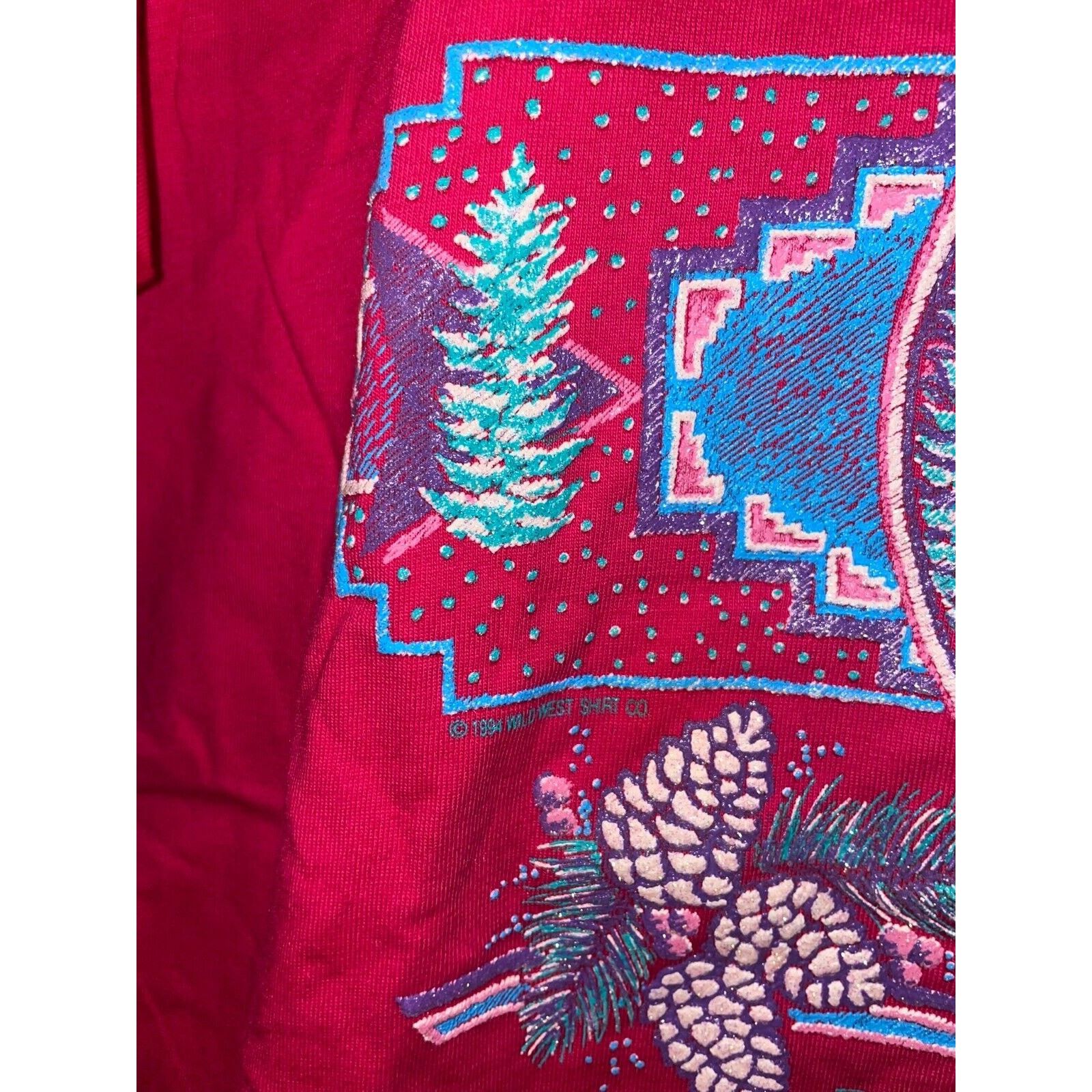 Jerzees Vintage Montana Last Best Place Shirt Tee Pink VTG 90s Large Size US L / EU 52-54 / 3 - 7 Thumbnail