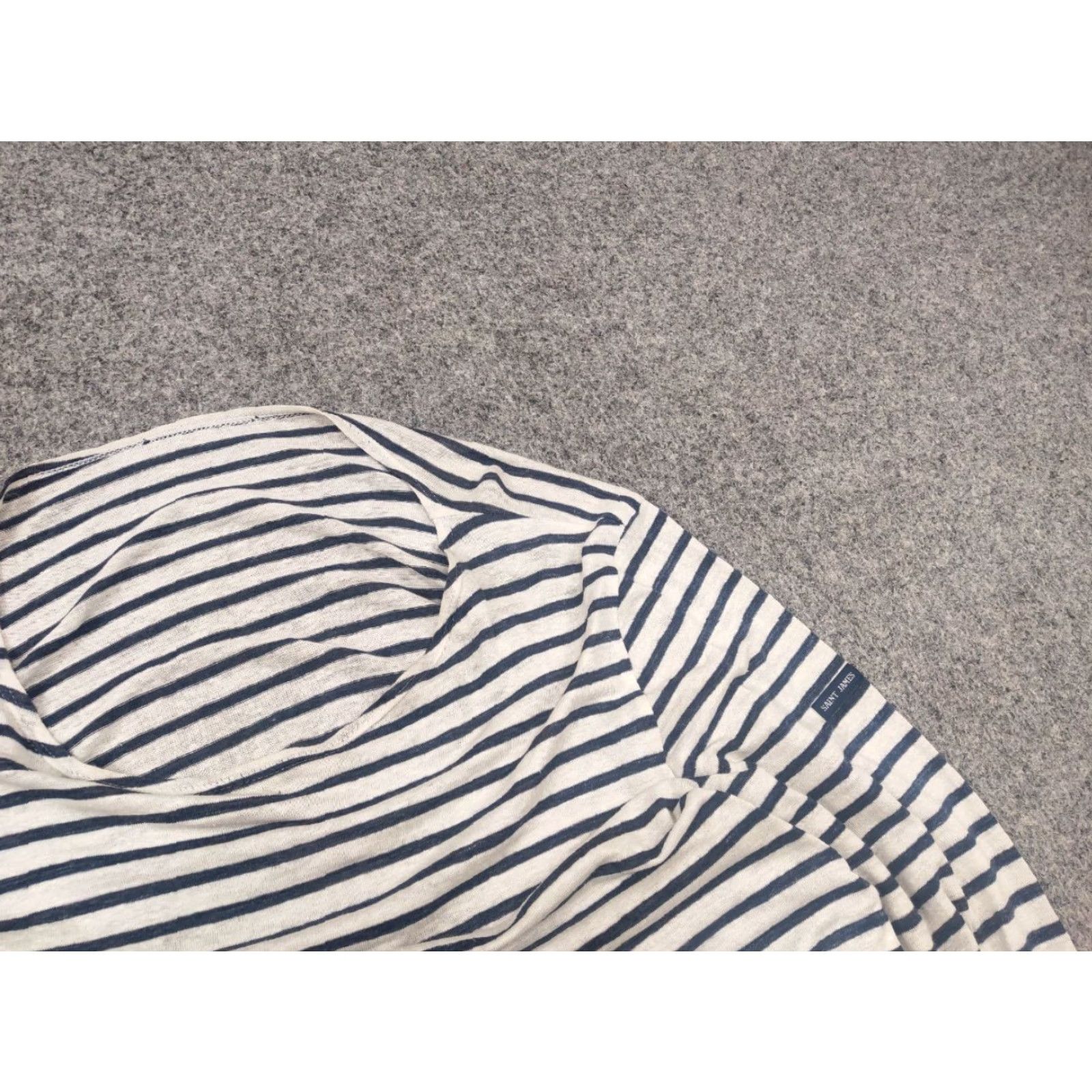 Saint James Saint James asap rocky Shirt Long Sleeve Blue Vintage Cotton Linen blend unisex M 90s Rock Aerosmith France Size US M / EU 48-50 / 2 - 6 Thumbnail