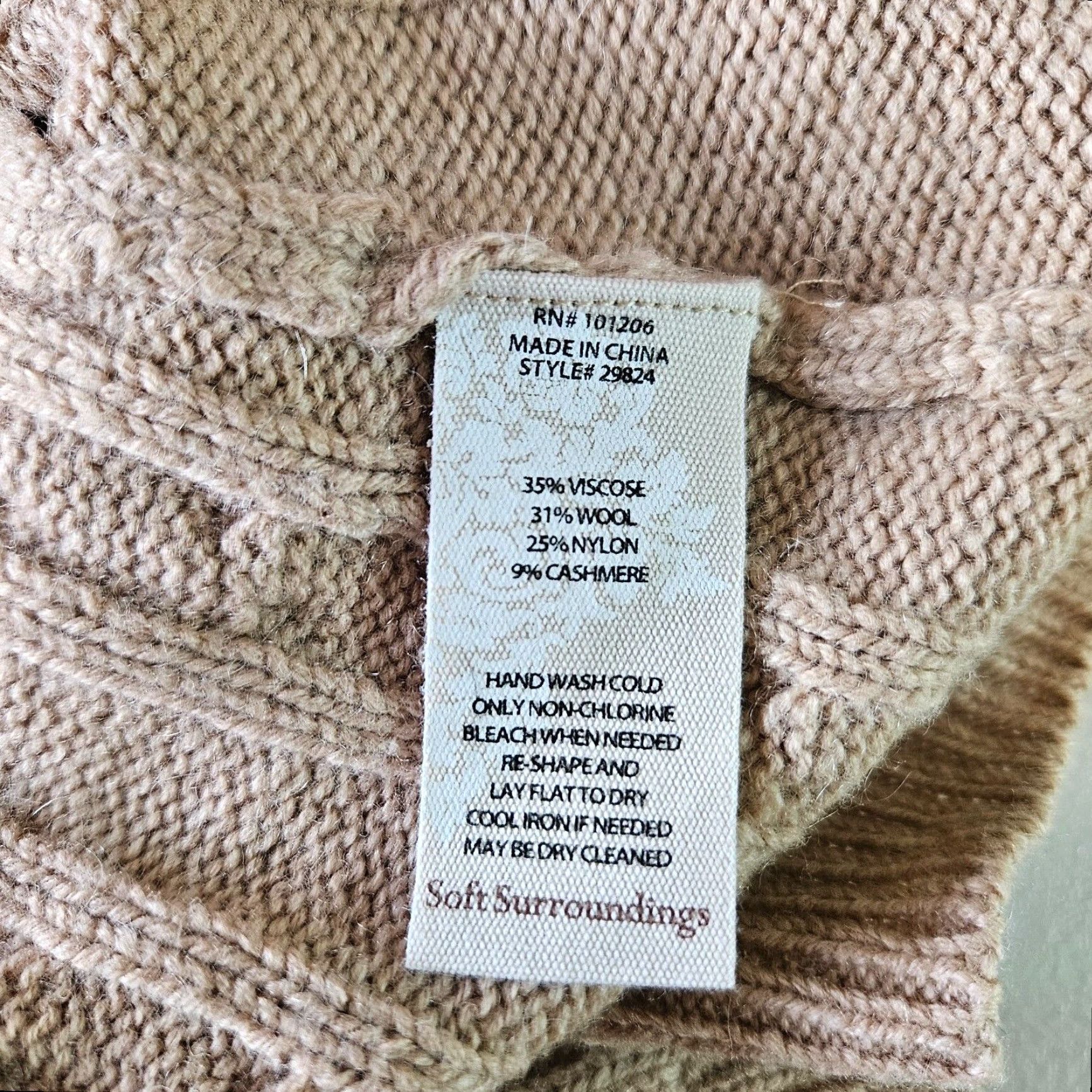 Soft Surroundings Soft Surroundings Womens Tunic Sweater Turtleneck Wool Blend Size M Brown Long Sleeve Size M / US 6-8 / IT 42-44 - 4 Thumbnail
