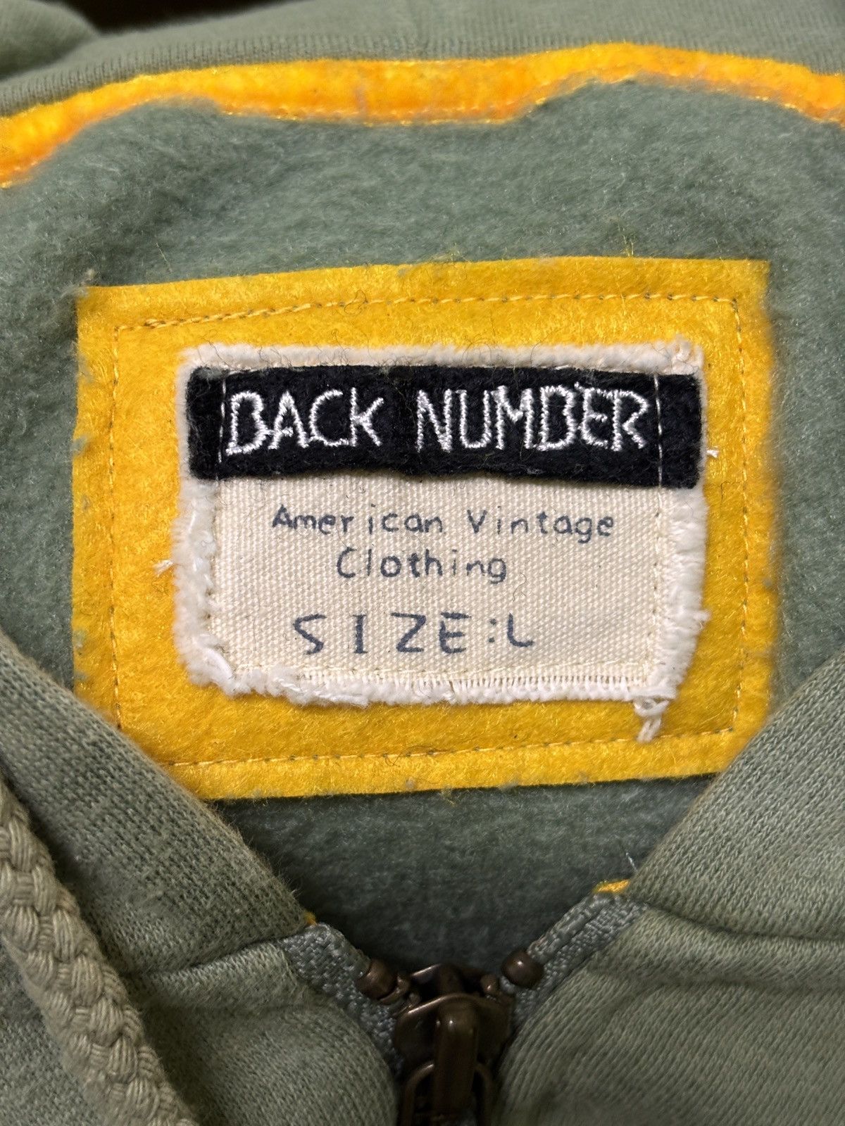 Japanese Brand Back Number Hoodie Zipped Sweatshirt Size US L / EU 52-54 / 3 - 15 Thumbnail