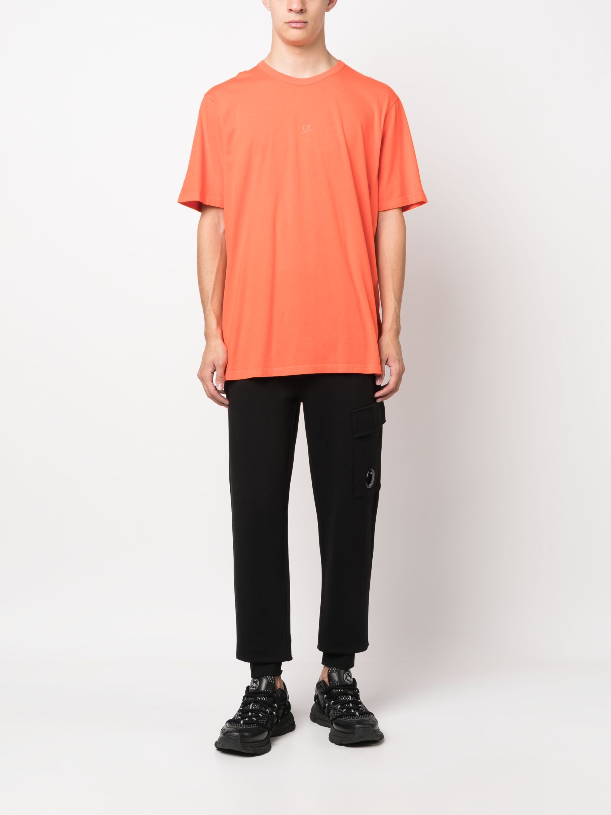 C.P. Company o1y1224 Logo Crewneck T-Shirt in Orange Size US XXL / EU 58 / 5 - 2 Thumbnail