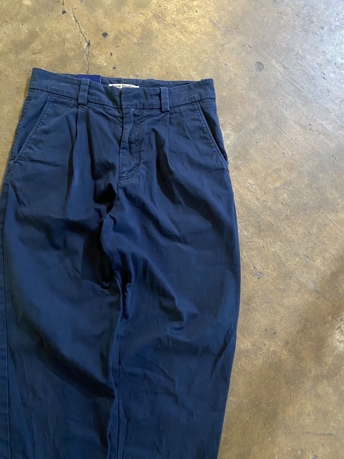 Acne Studios Acne Studio Navy Blue Chino Trouser Size US 28 / EU 44 - 2 Thumbnail