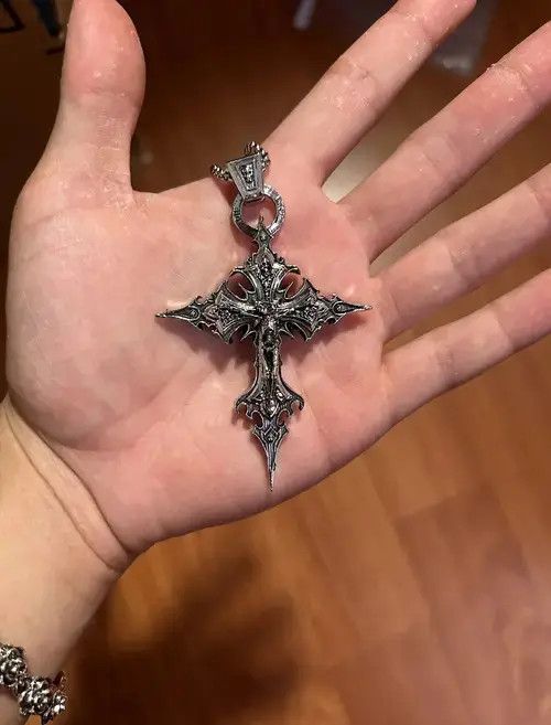 Other Gothic Skeleton Cross Necklace Size ONE SIZE - 1 Thumbnail