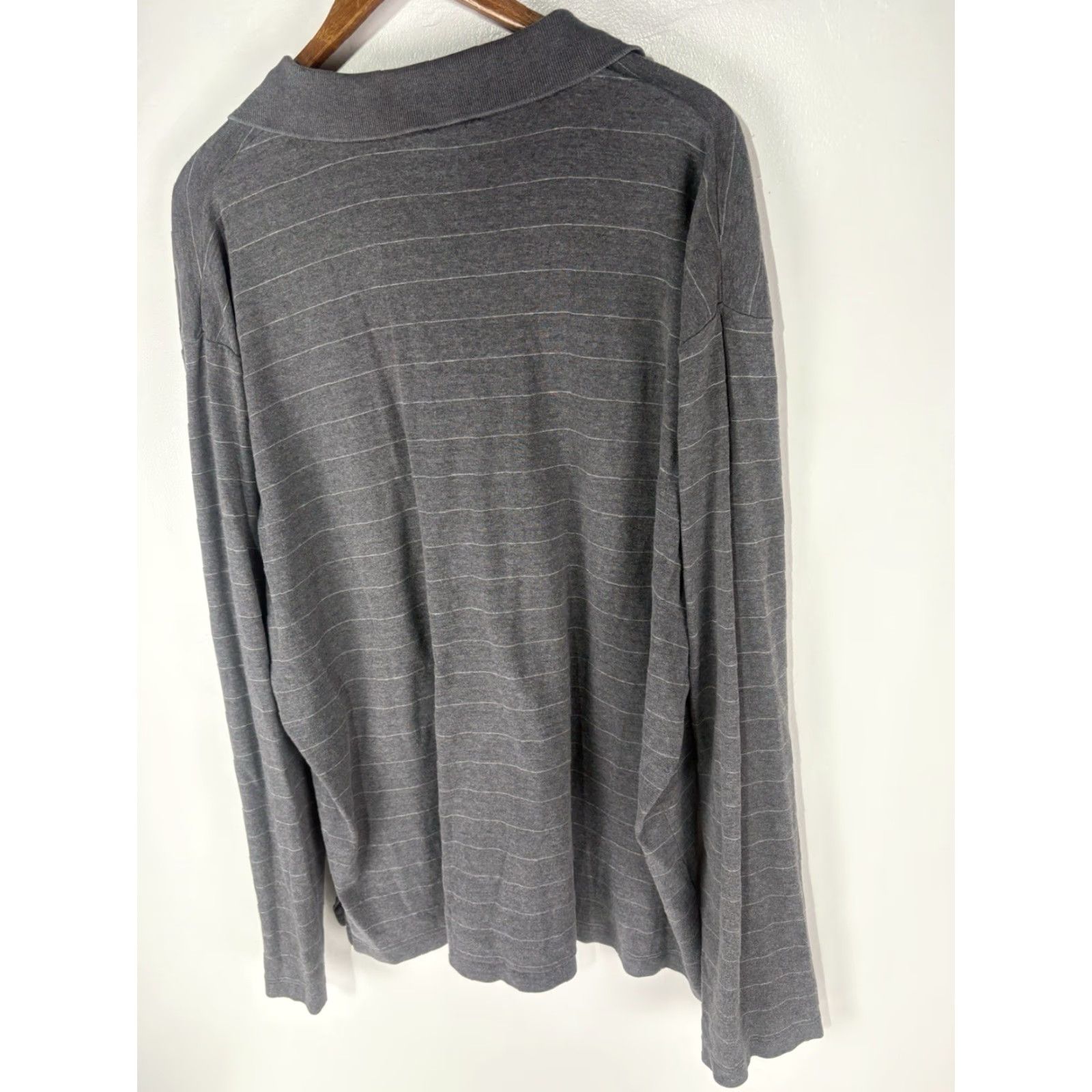 Ralph Lauren VINTAGE Ralph Lauren Polo Shirt Men’s XL Gray Striped Cotton Long Sleeve Button-Down Classic Casual Size US XL / EU 56 / 4 - 5 Thumbnail