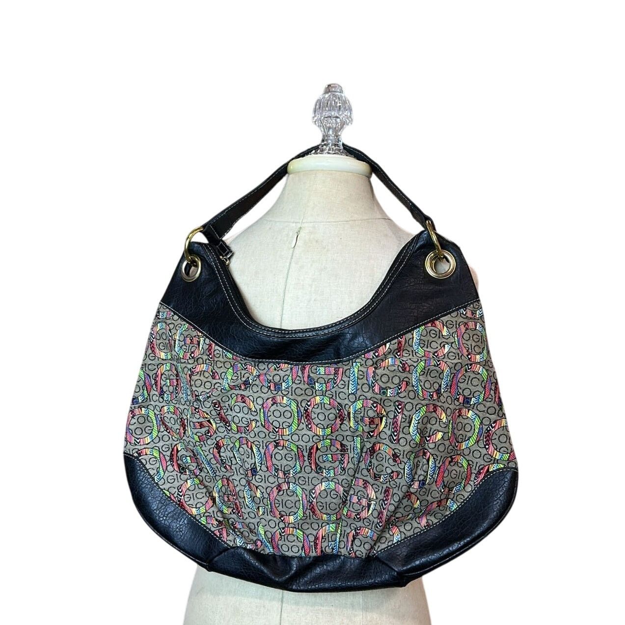 Coogi Coogi y2k 90s Handbag Linen Leather Trim Logo Shoulder Bag Size ONE SIZE - 4 Thumbnail