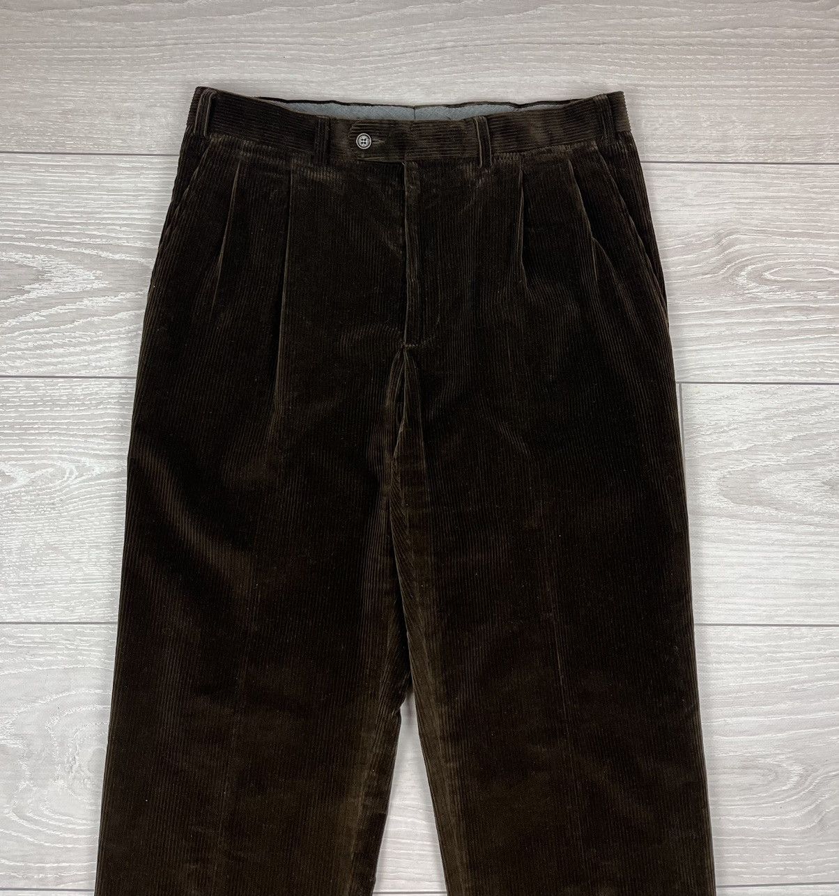 Paul & Shark Paul Shark Italy Brown Corduroy Velvet Stretch Pants Size US 34 / EU 50 - 2 Thumbnail