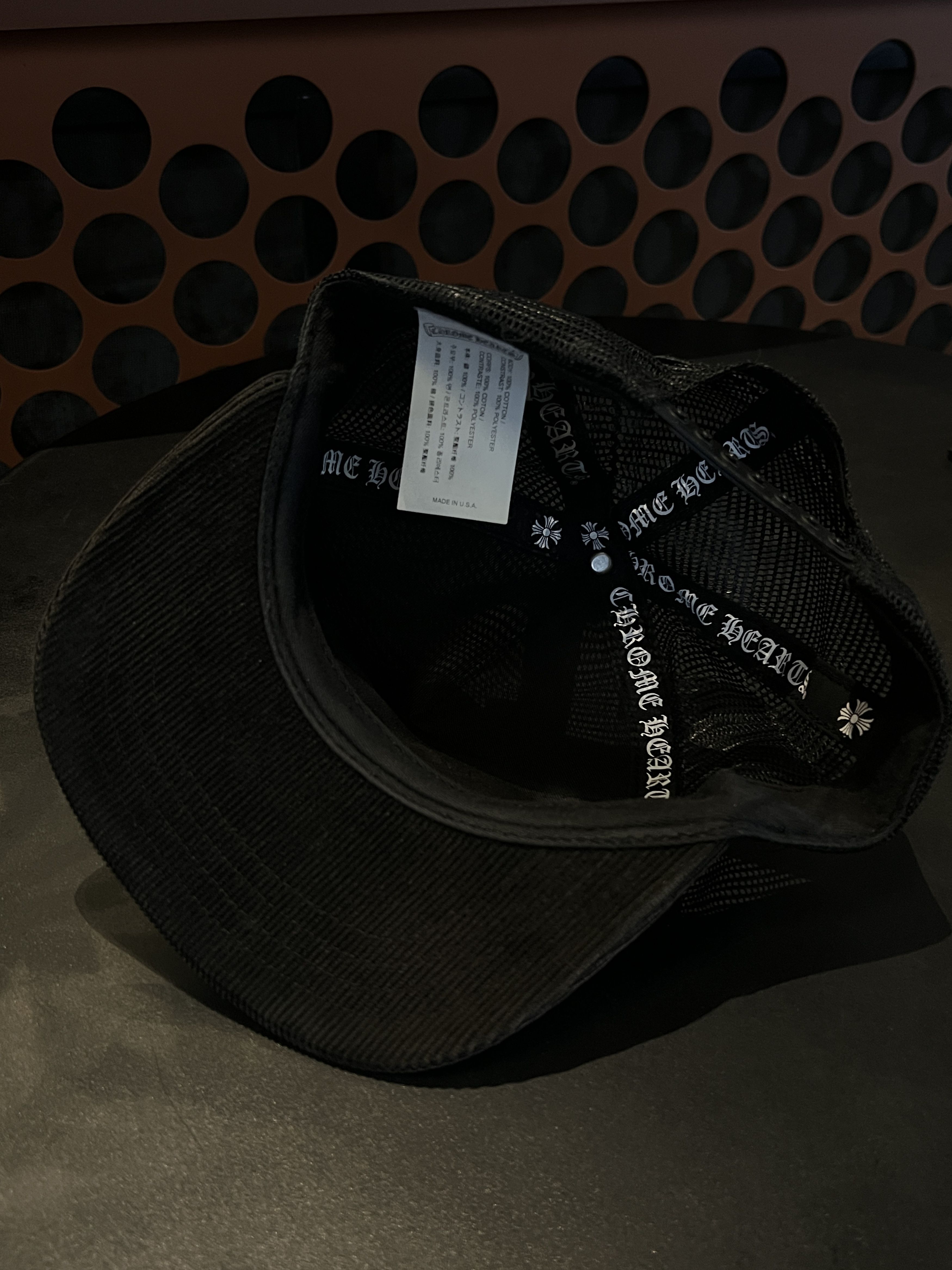 Chrome Hearts CHROME HEARTS CH Corduroy Black/Yellow Trucker Hat Size ONE SIZE - 16 Thumbnail