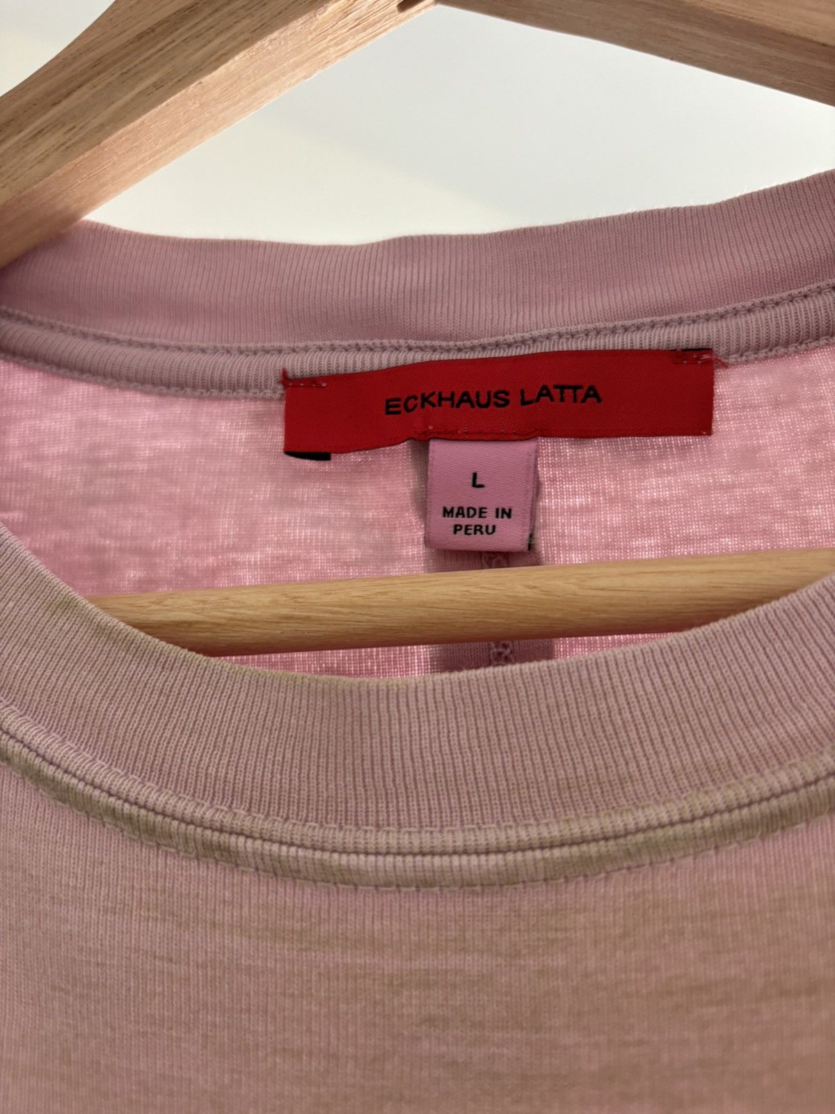 Eckhaus Latta Eckhaus Latta Unisex Lapped Baby Tee - Pink/Green Size US L / EU 52-54 / 3 - 3 Thumbnail