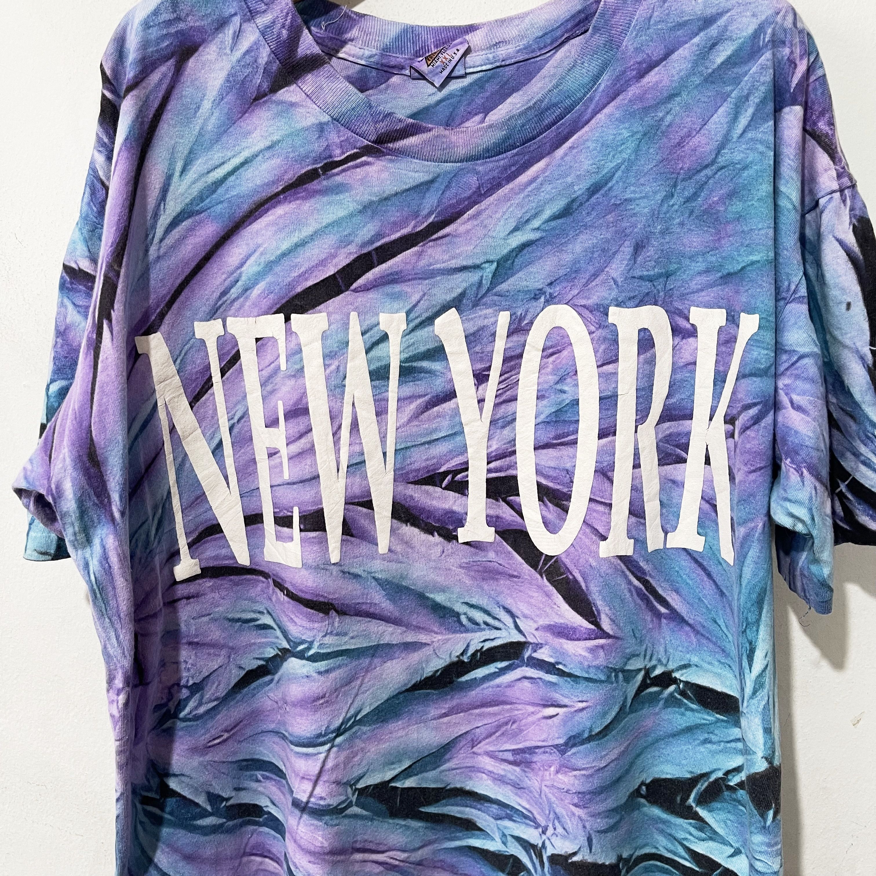 Vintage Vintage 90s New York T-Shirt Size US XL / EU 56 / 4 - 2 Thumbnail