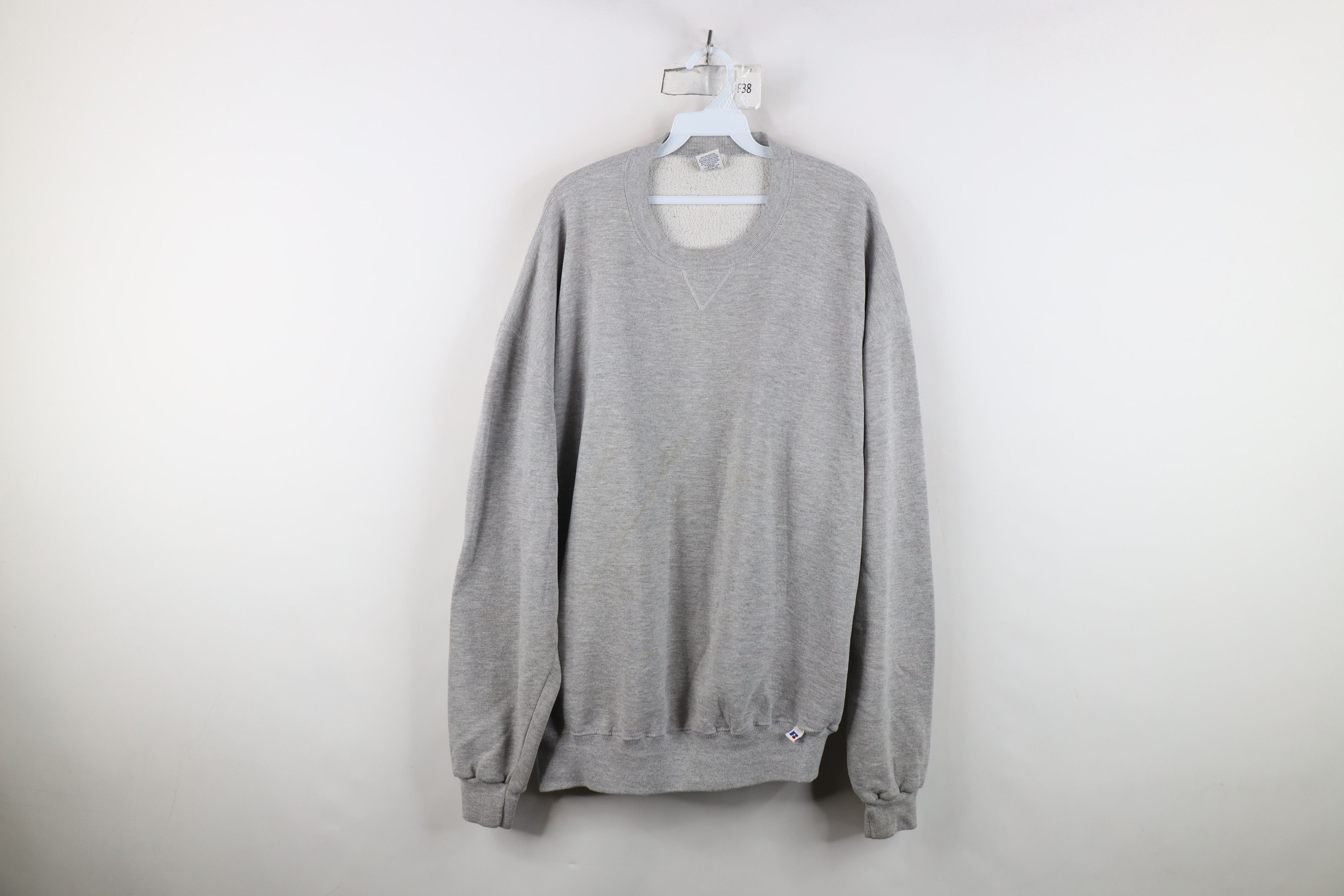 Russell Athletic Vintage 90s Russell Athletic Blank Crewneck Sweatshirt Gray Size US XXL / EU 58 / 5 - 1 Thumbnail