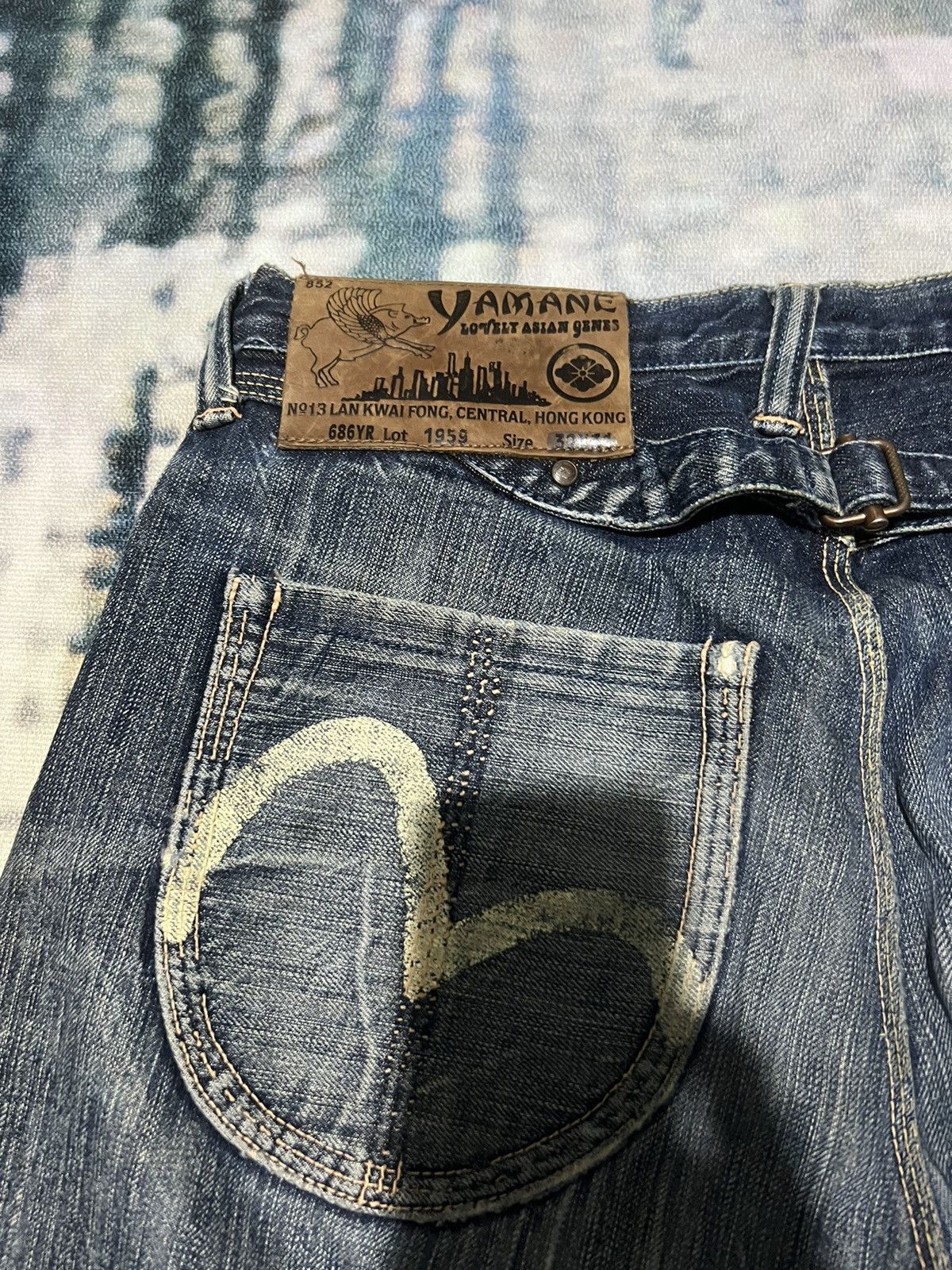 Distressed Evisu Yamane Denim 30 Size