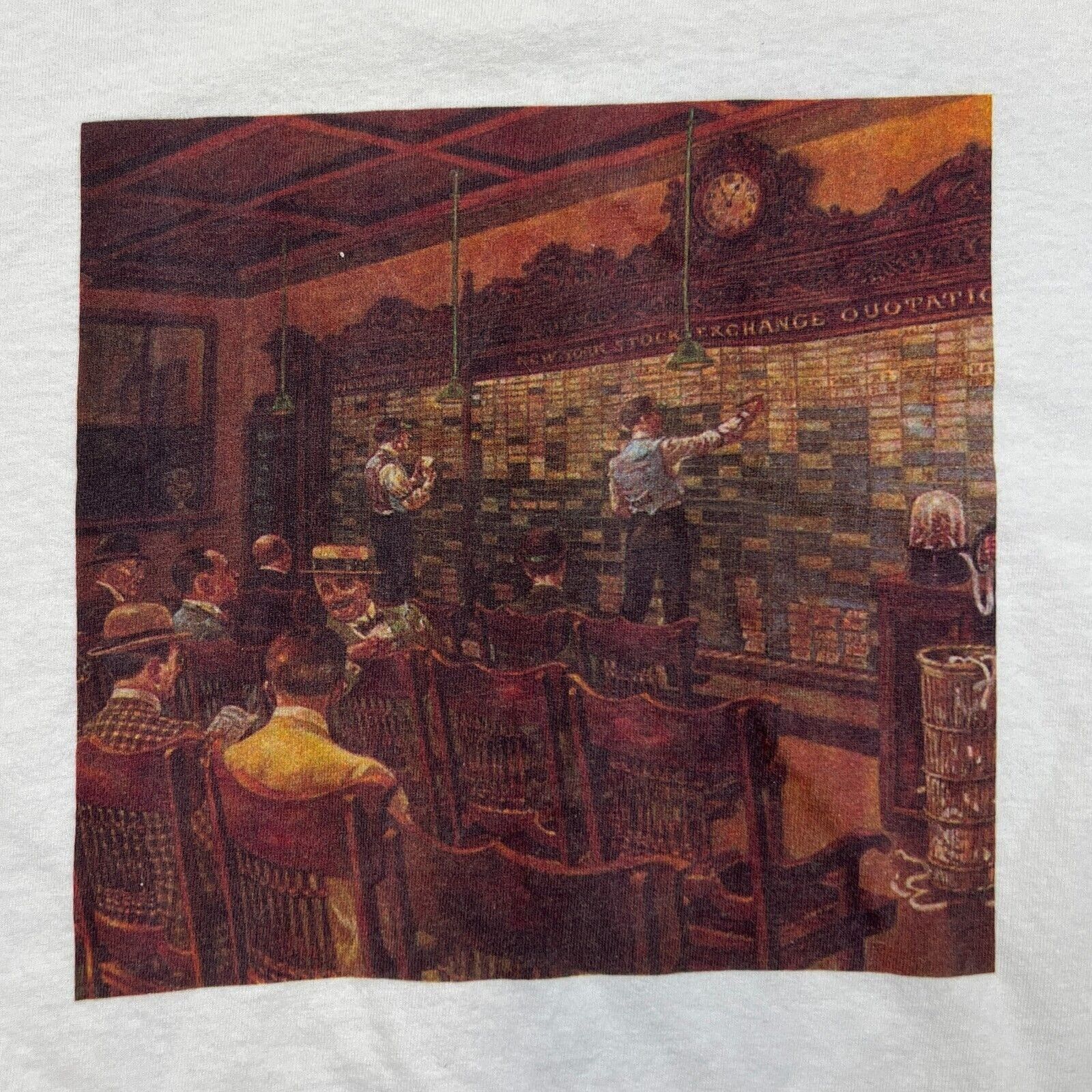 Anvil × Vintage Vintage 1910 Lee Dubin Stock Market T Shirt Large Art Tee Size US L / EU 52-54 / 3 - 2 Thumbnail