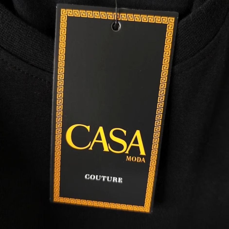 Vintage Casa Moda T Shirt Mens Size Medium Black Gold Greek Key Meander NEW Shirt Mens M Black Gold Meander Luxury 2020s Size US M / EU 48-50 / 2 - 7 Thumbnail
