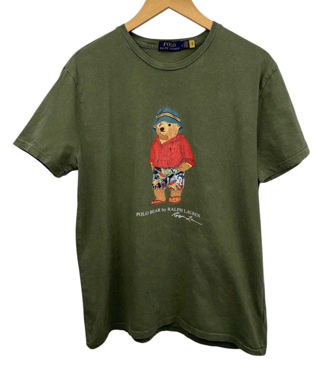 Polo Ralph Lauren Beach Bear Hawaiian Tropical Shirt L