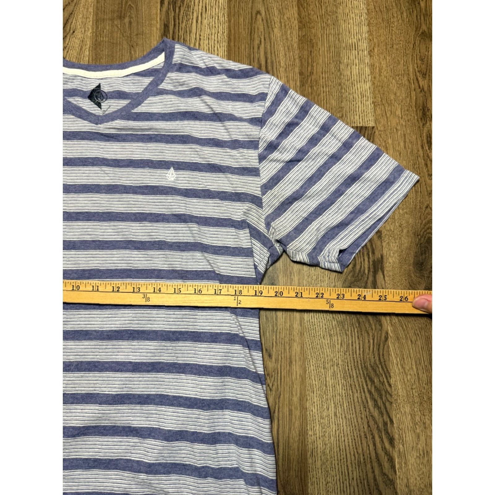 Element Element Shirt, Mens, Size Large, Striped, Short Sleeve Shirt, Purple White Grey, Shirt, Casual, Brand Element Size L / US 10 / IT 46 - 6 Thumbnail
